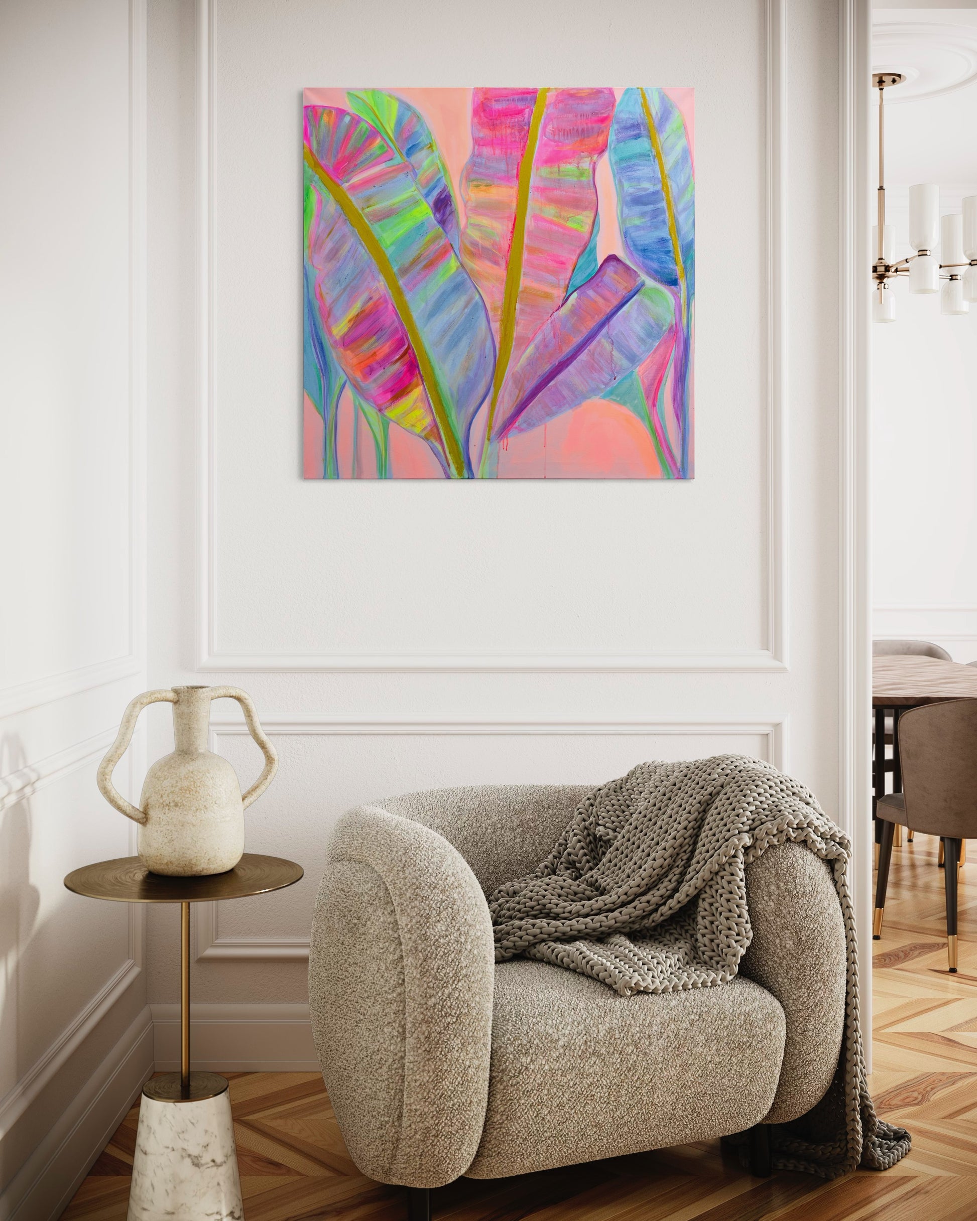 ‘Rainbow Palm Leaves II' Print - Kathryn Sillince Artist