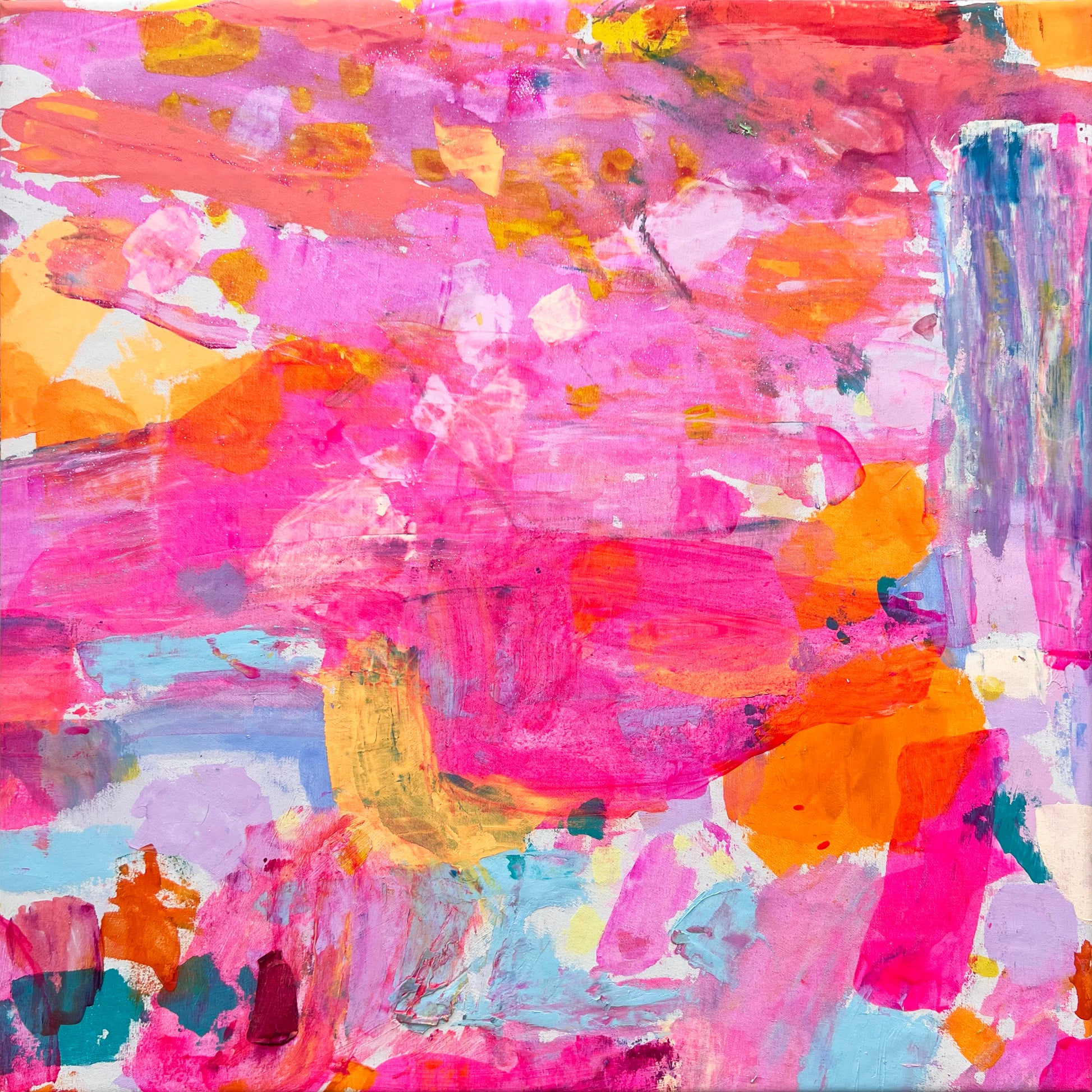 PINK HUES ABSTRACT PRINT SET: 'Into The Pink' & 'Into The Pink II' - Kathryn Sillince Artist