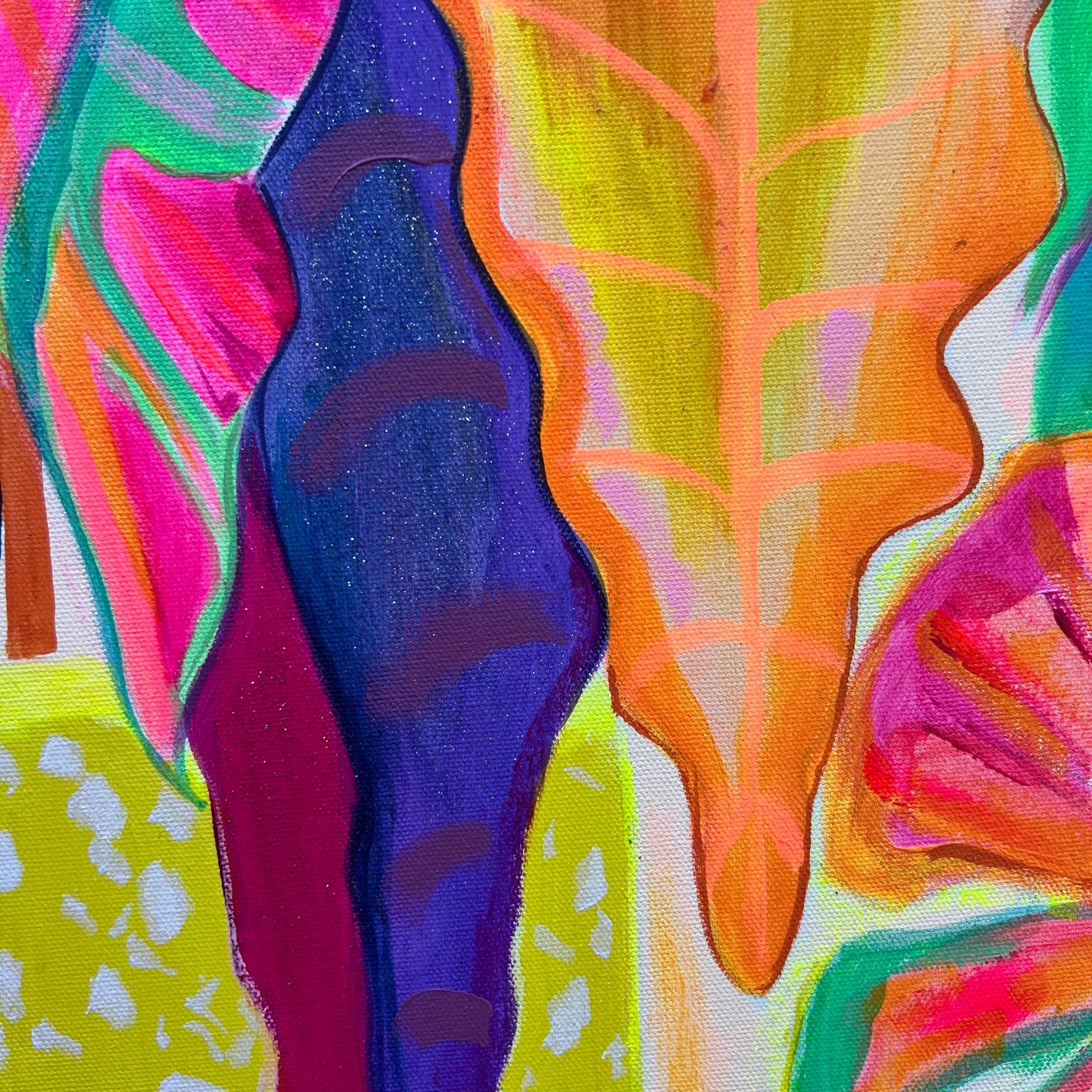 'Alocasia Revelation’ 82cm x 82cm - Kathryn Sillince Artist
