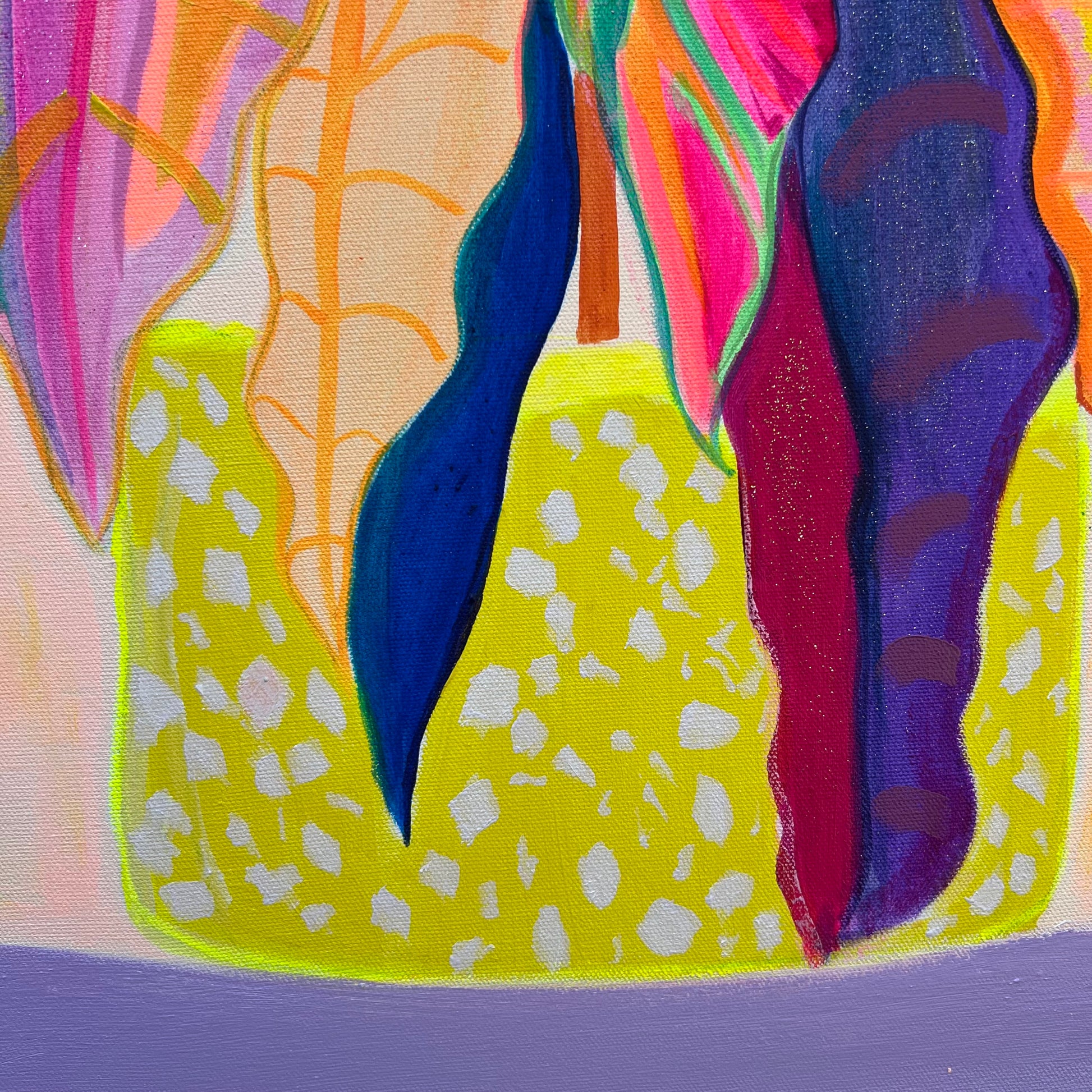 'Alocasia Revelation’ 82cm x 82cm - Kathryn Sillince Artist