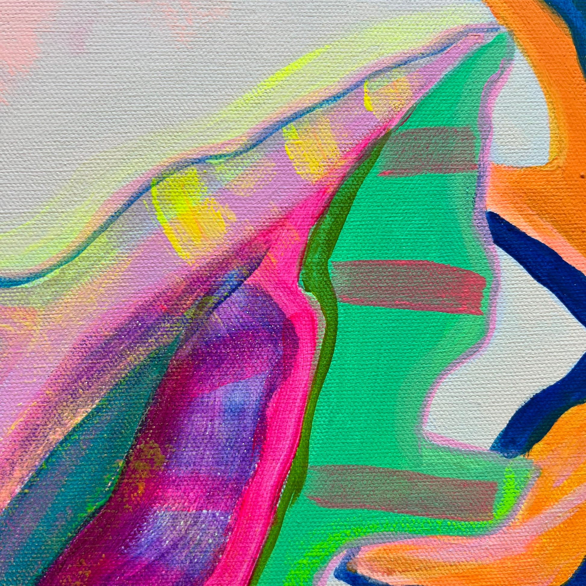 'Alocasia Revelation’ 82cm x 82cm - Kathryn Sillince Artist