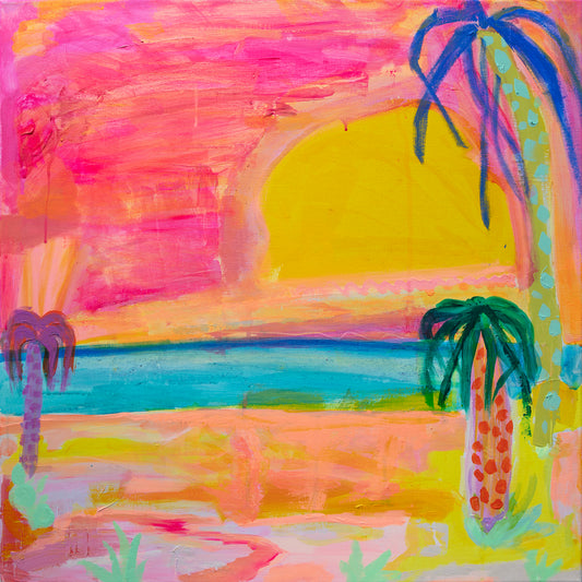 'Big Yellow Sun'  71.5cm x 71.5cm - Kathryn Sillince Artist