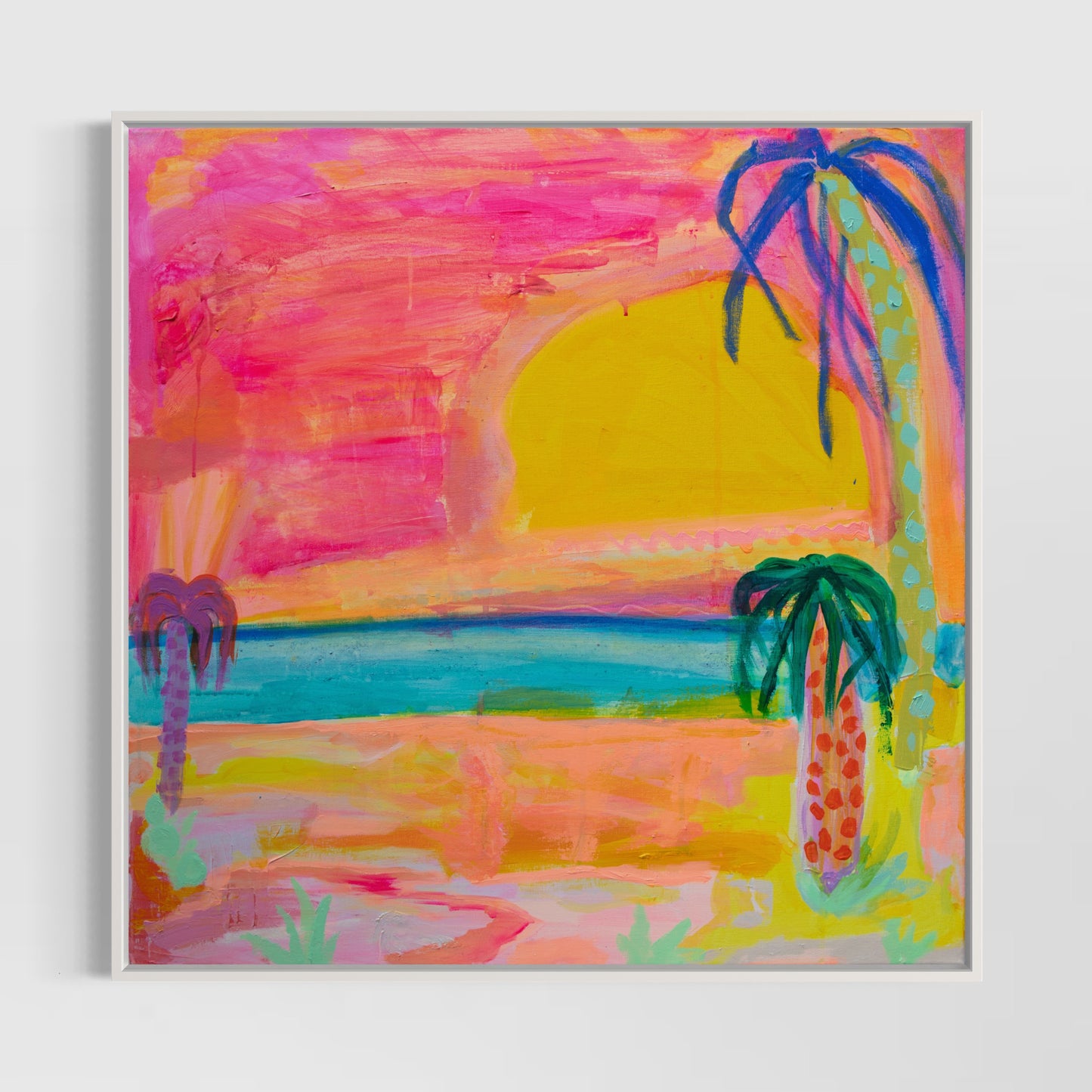 'Big Yellow Sun'  71.5cm x 71.5cm - Kathryn Sillince Artist