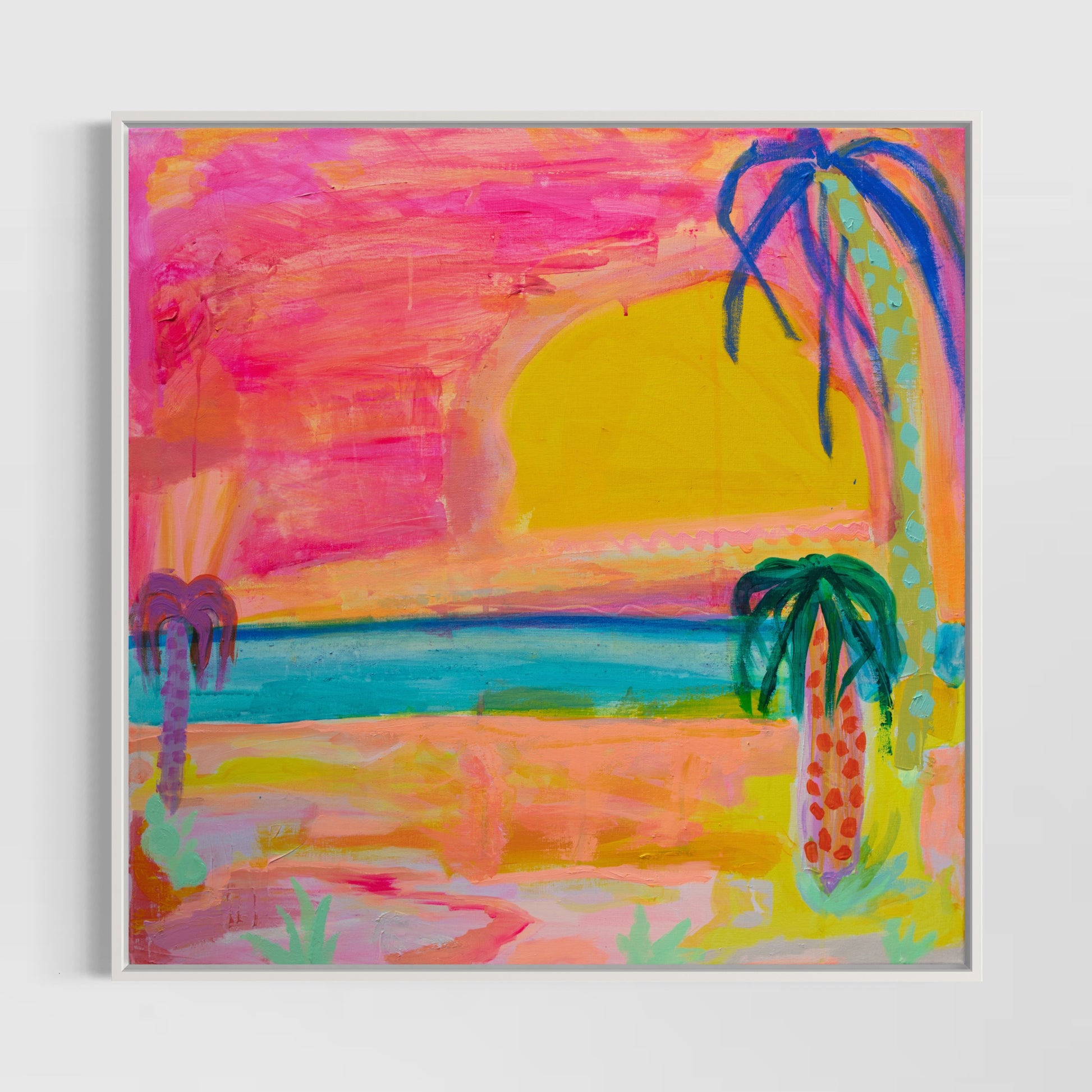 'Big Yellow Sun'  71.5cm x 71.5cm - Kathryn Sillince Artist