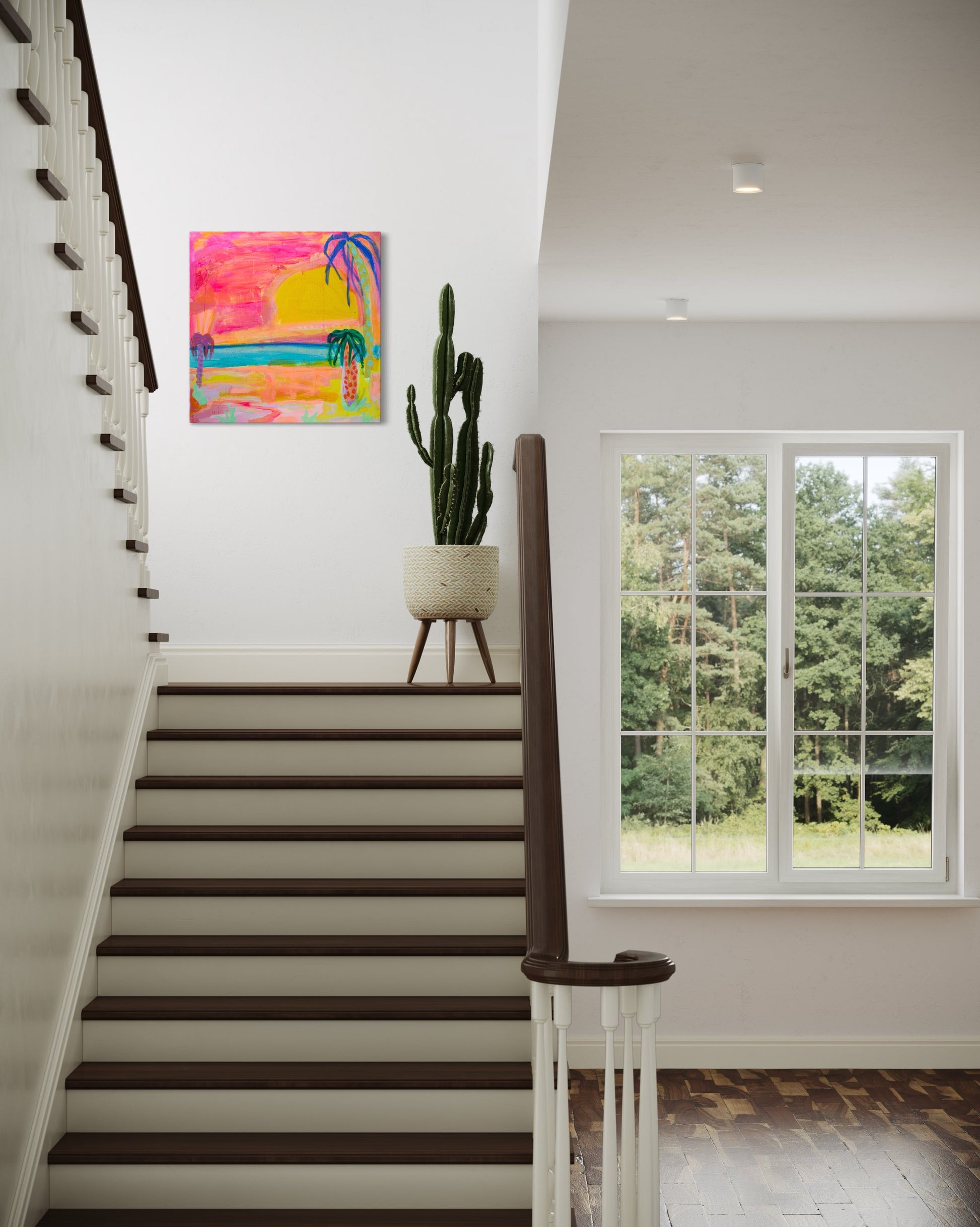 'Big Yellow Sun'  71.5cm x 71.5cm - Kathryn Sillince Artist