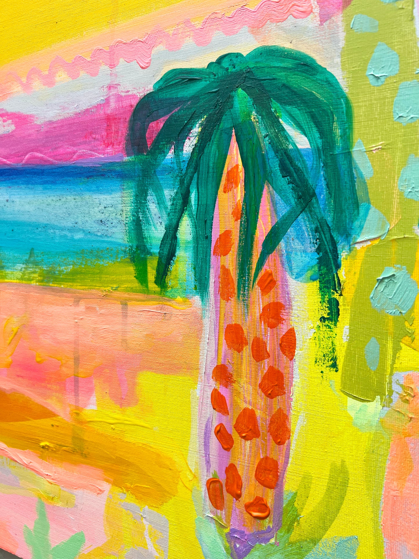 'Big Yellow Sun'  71.5cm x 71.5cm - Kathryn Sillince Artist