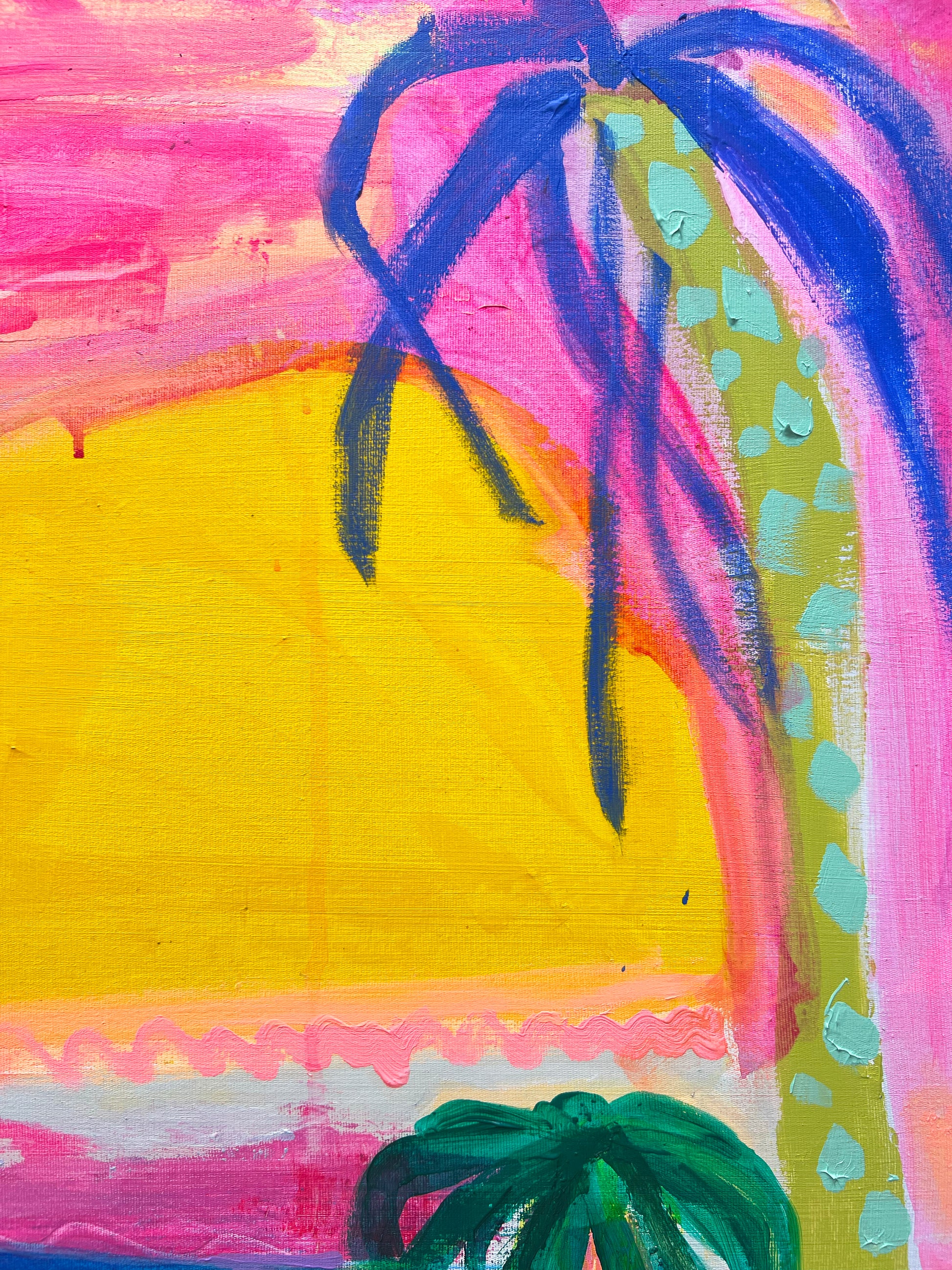 'Big Yellow Sun'  71.5cm x 71.5cm - Kathryn Sillince Artist