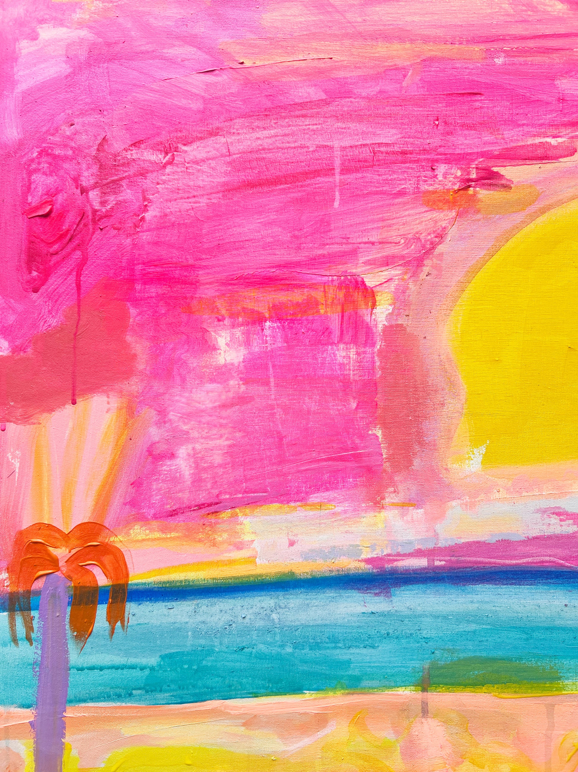 'Big Yellow Sun'  71.5cm x 71.5cm - Kathryn Sillince Artist