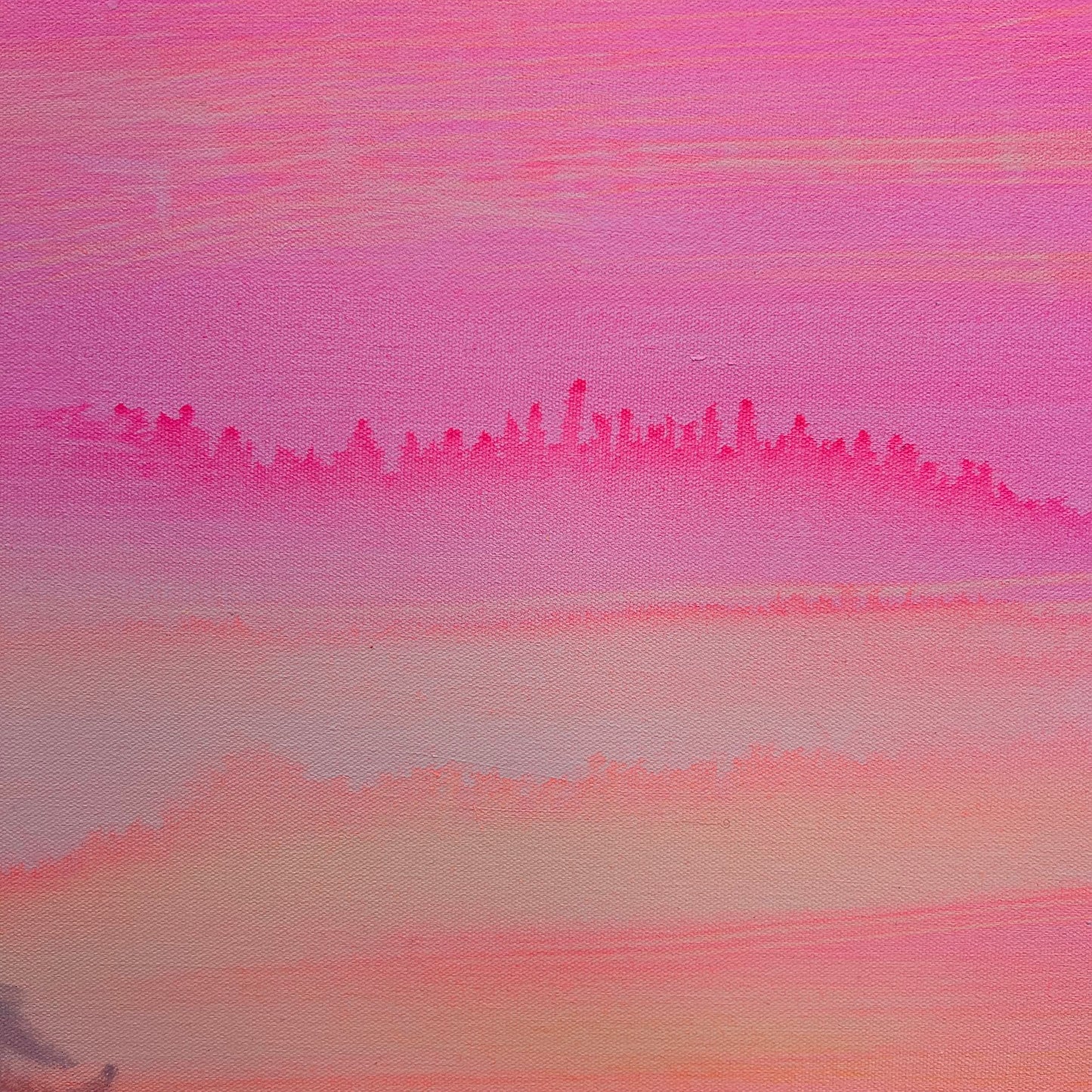 Textured fabric with pink and purple gradient