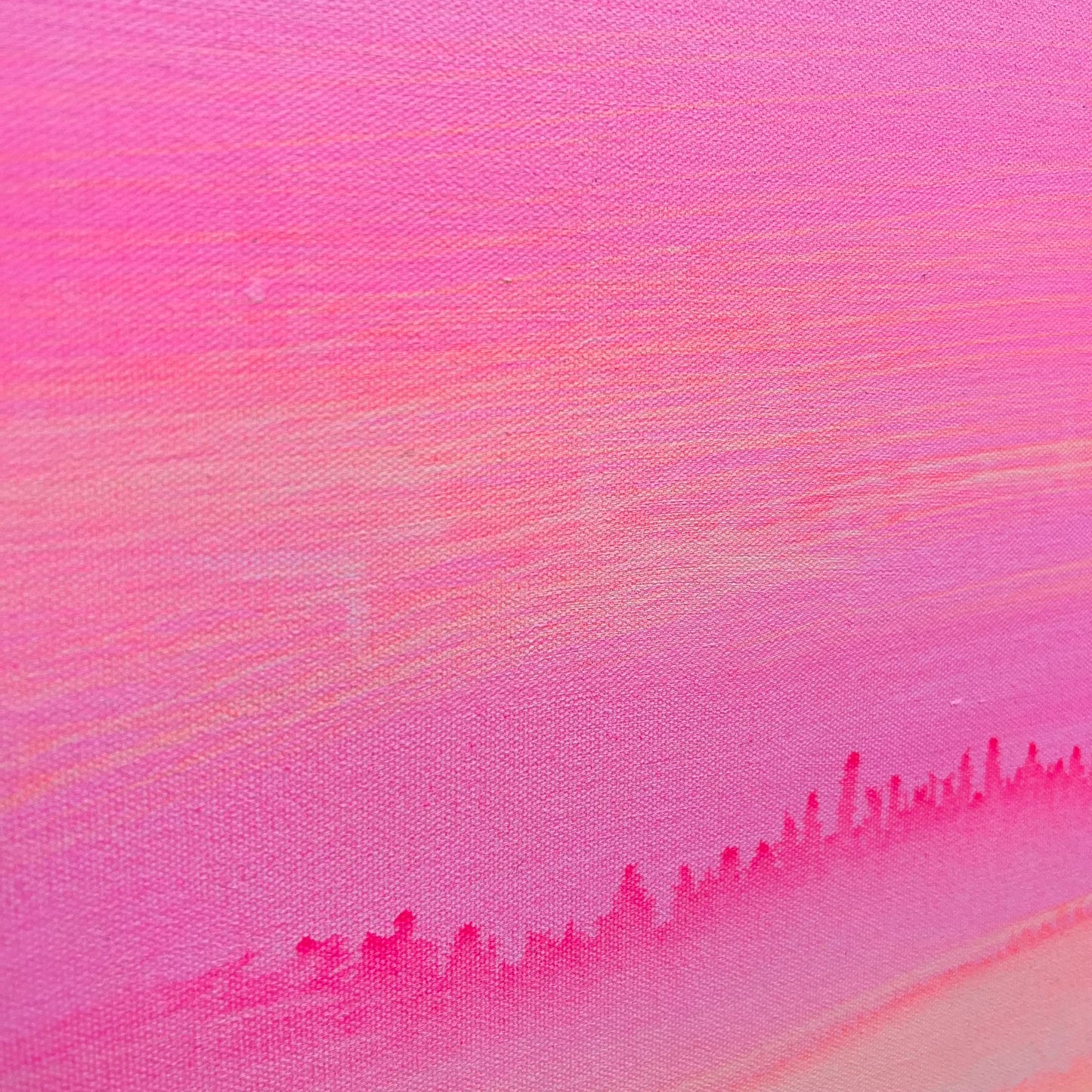 Close-up of pink fabric with a subtle pattern