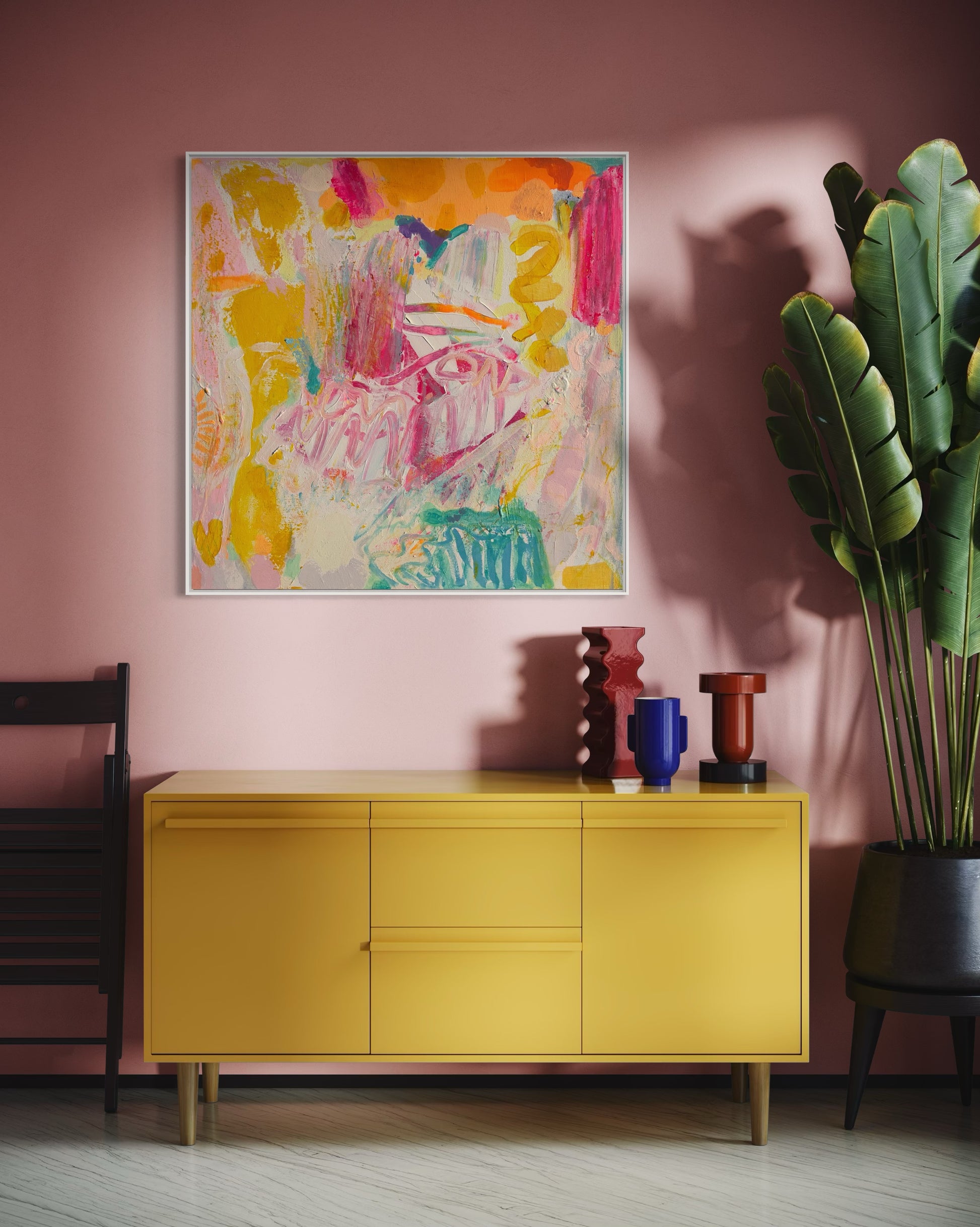 'Bring It On'  80cm x 80cm - Kathryn Sillince Artist