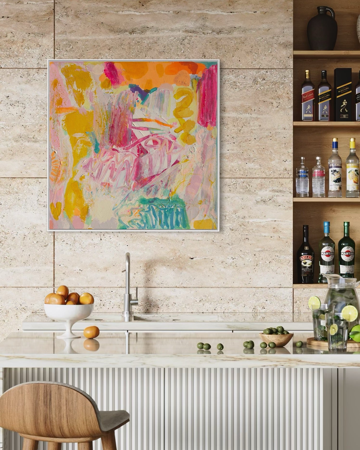 'Bring It On'  80cm x 80cm - Kathryn Sillince Artist