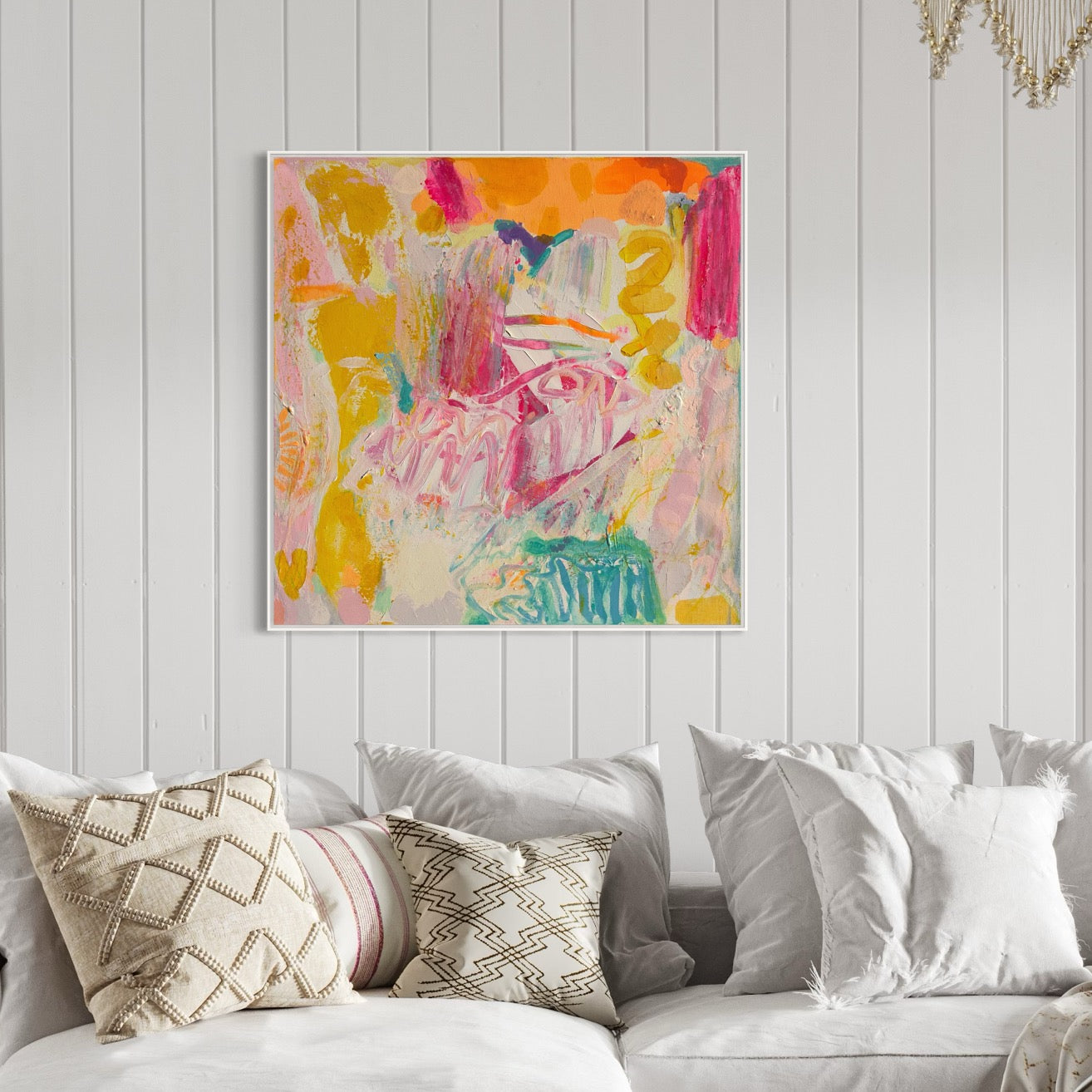 'Bring It On'  80cm x 80cm - Kathryn Sillince Artist