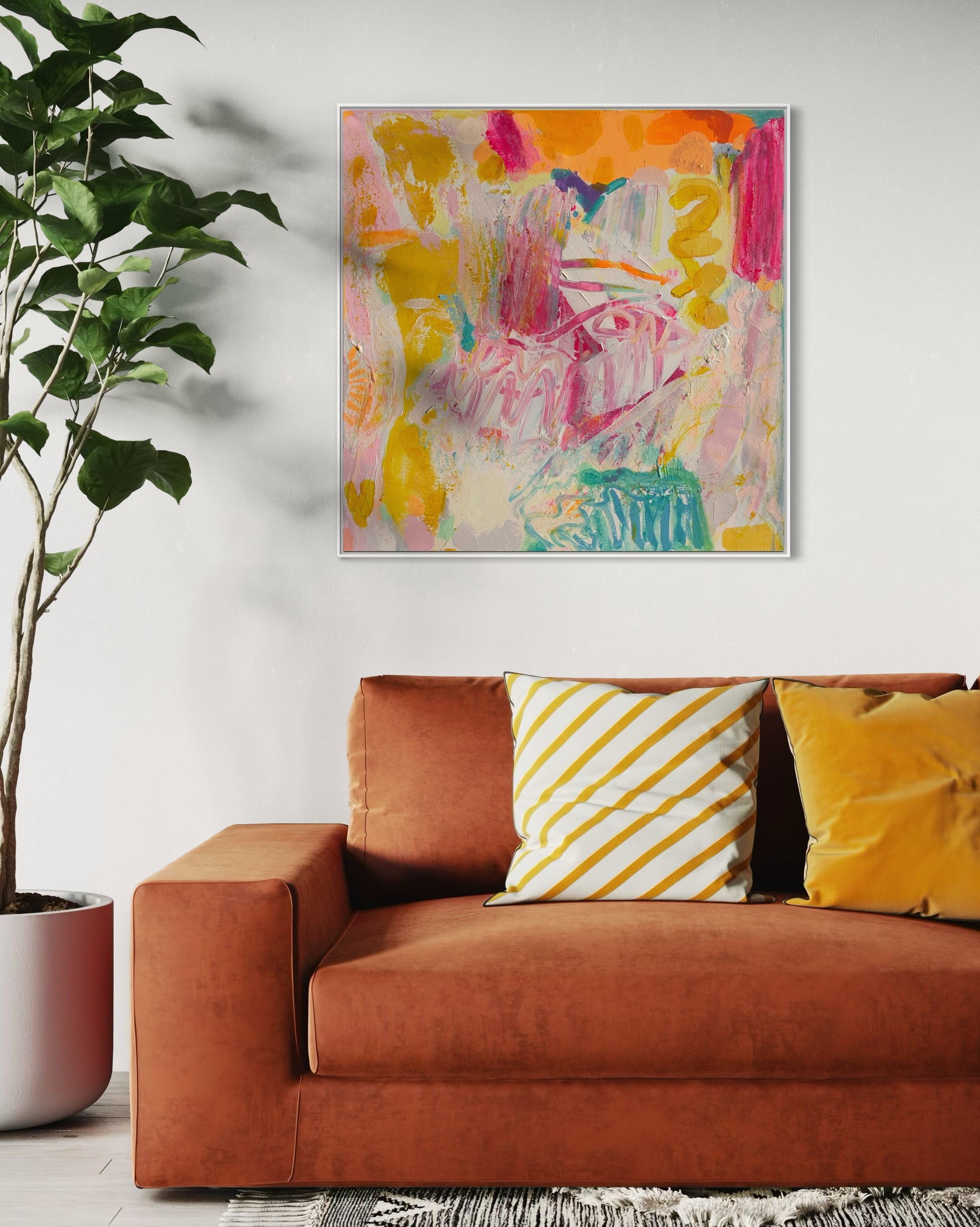 'Bring It On'  80cm x 80cm - Kathryn Sillince Artist