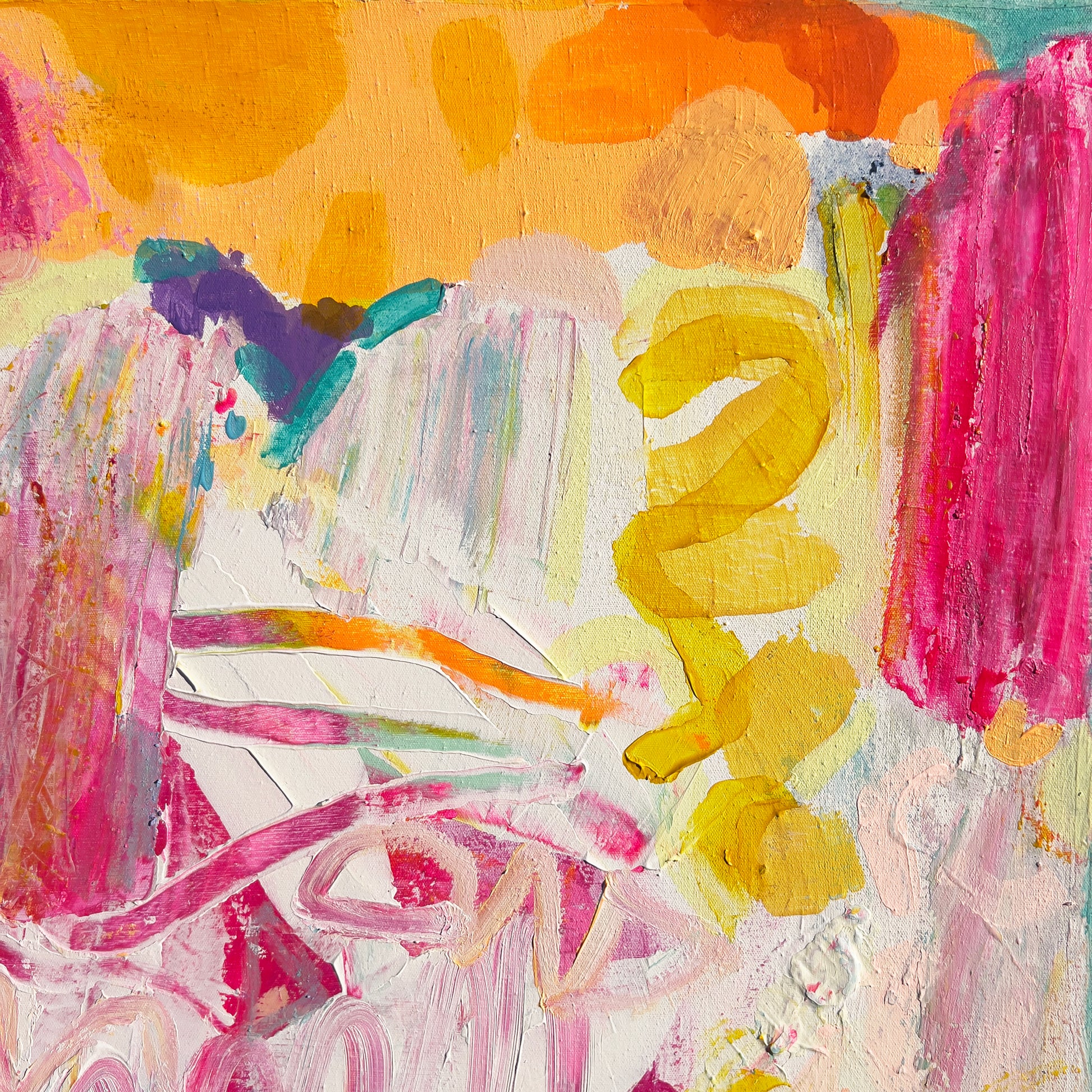 'Bring It On'  80cm x 80cm - Kathryn Sillince Artist
