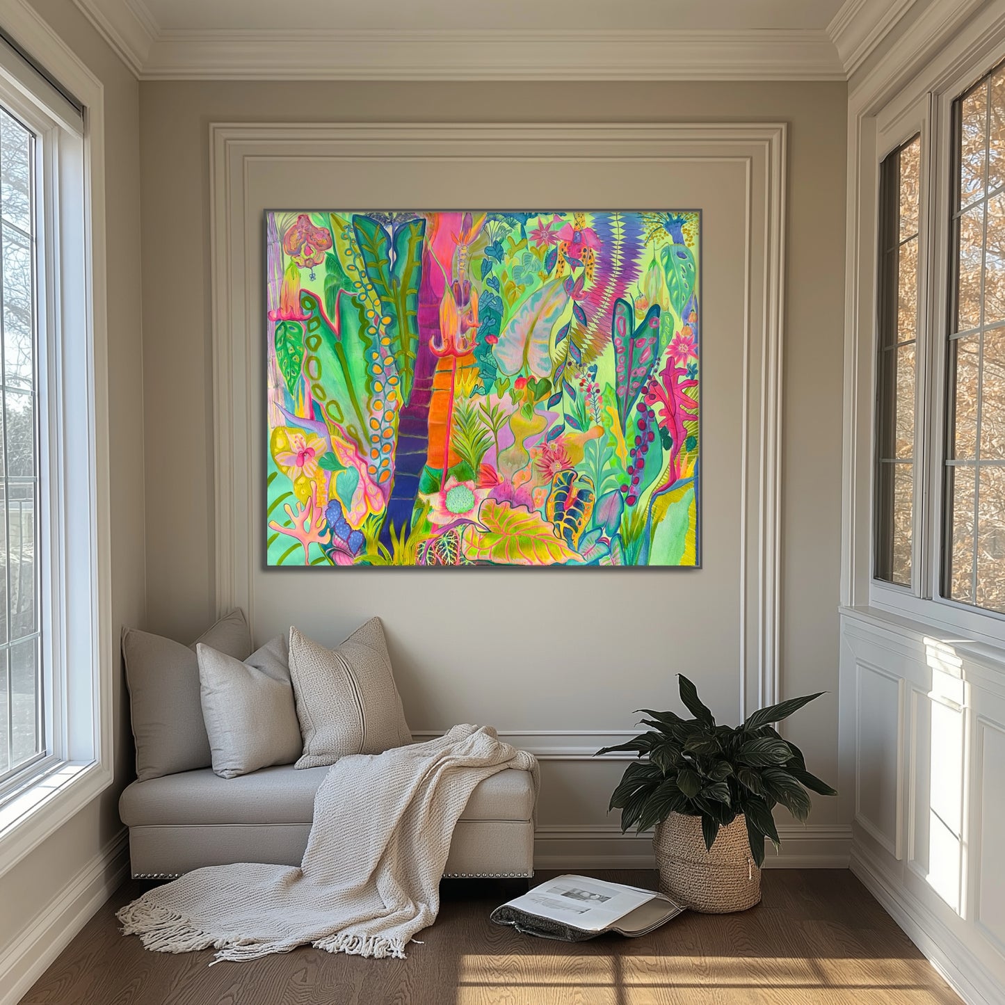 ‘Equatorial Goldenhour’ 122cm x 153cm - Kathryn Sillince Artist