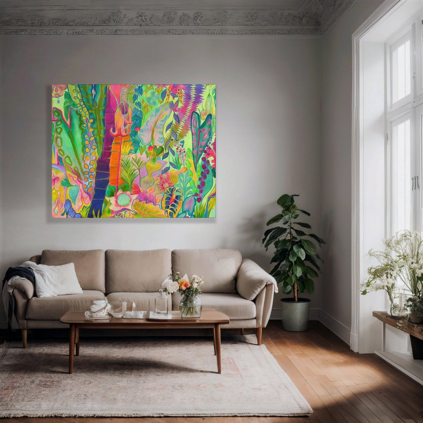 ‘Equatorial Goldenhour’ 122cm x 153cm - Kathryn Sillince Artist