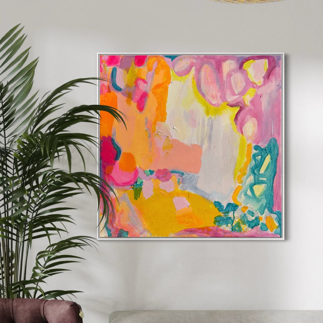 'Fasten Your Seatbelts'  70cm x 70cm - Kathryn Sillince Artist