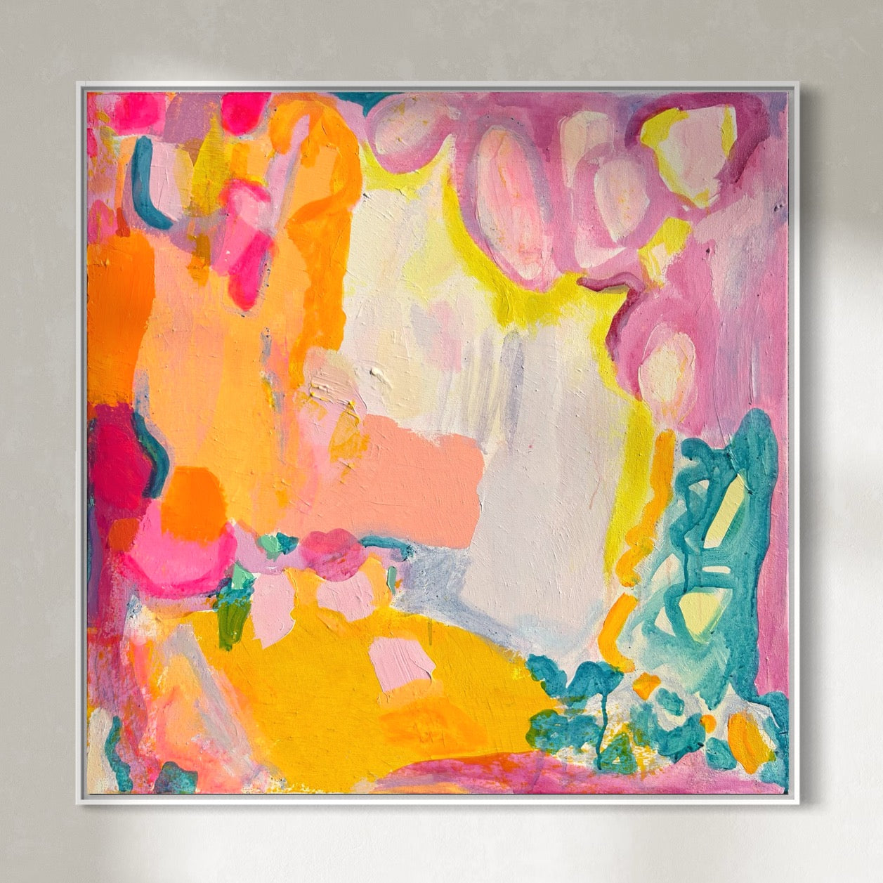 'Fasten Your Seatbelts'  70cm x 70cm - Kathryn Sillince Artist