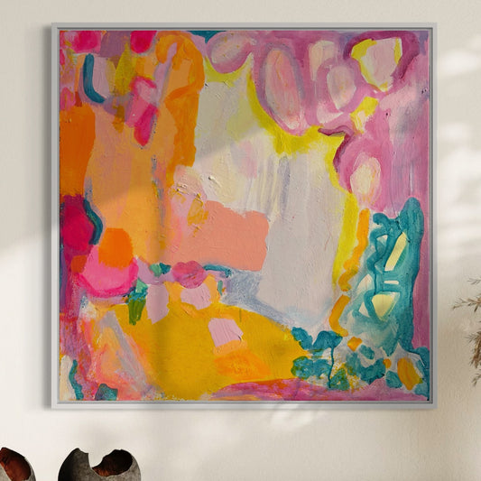 'Fasten Your Seatbelts'  70cm x 70cm - Kathryn Sillince Artist
