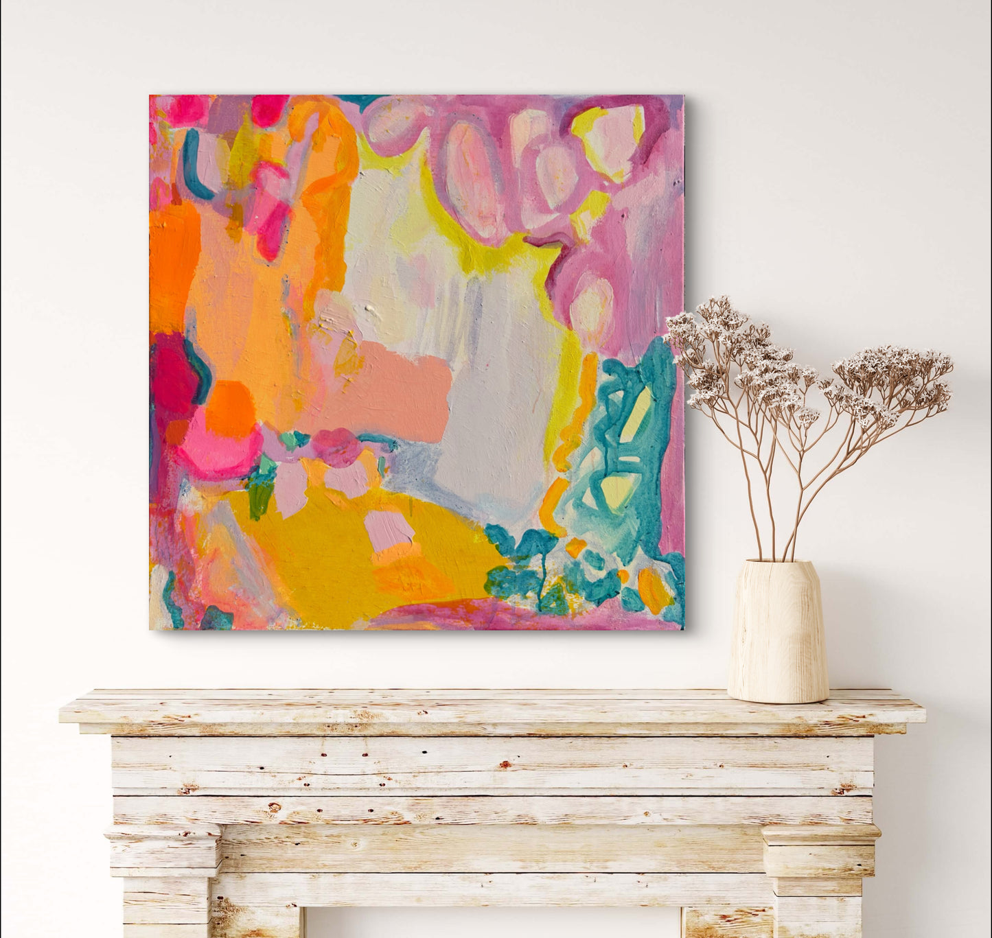 'Fasten Your Seatbelts'  70cm x 70cm - Kathryn Sillince Artist