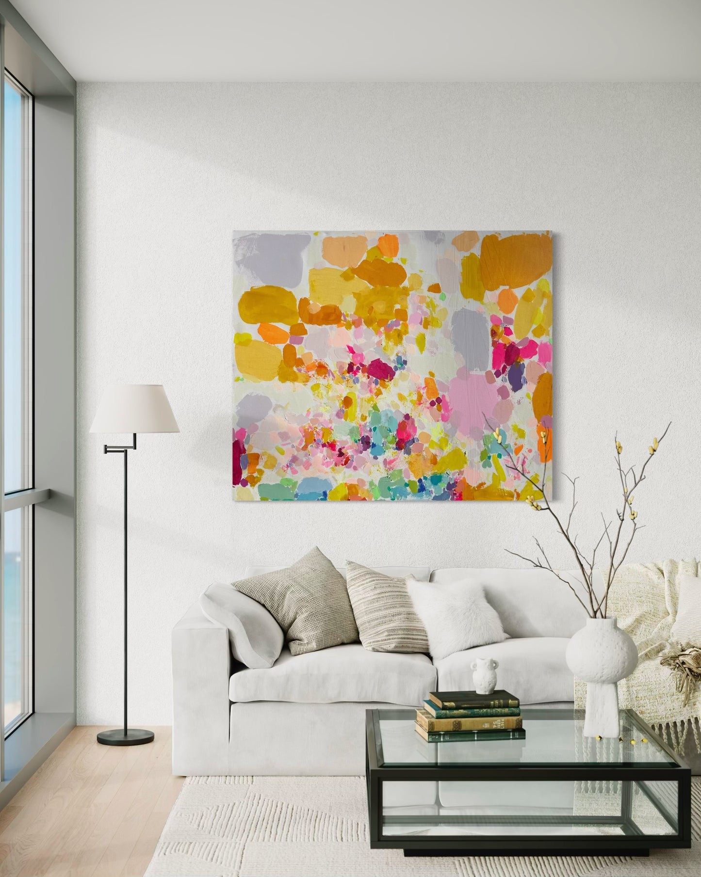 'Fragmented Rainbow: I'  112cm x 132.5cm - Kathryn Sillince Artist
