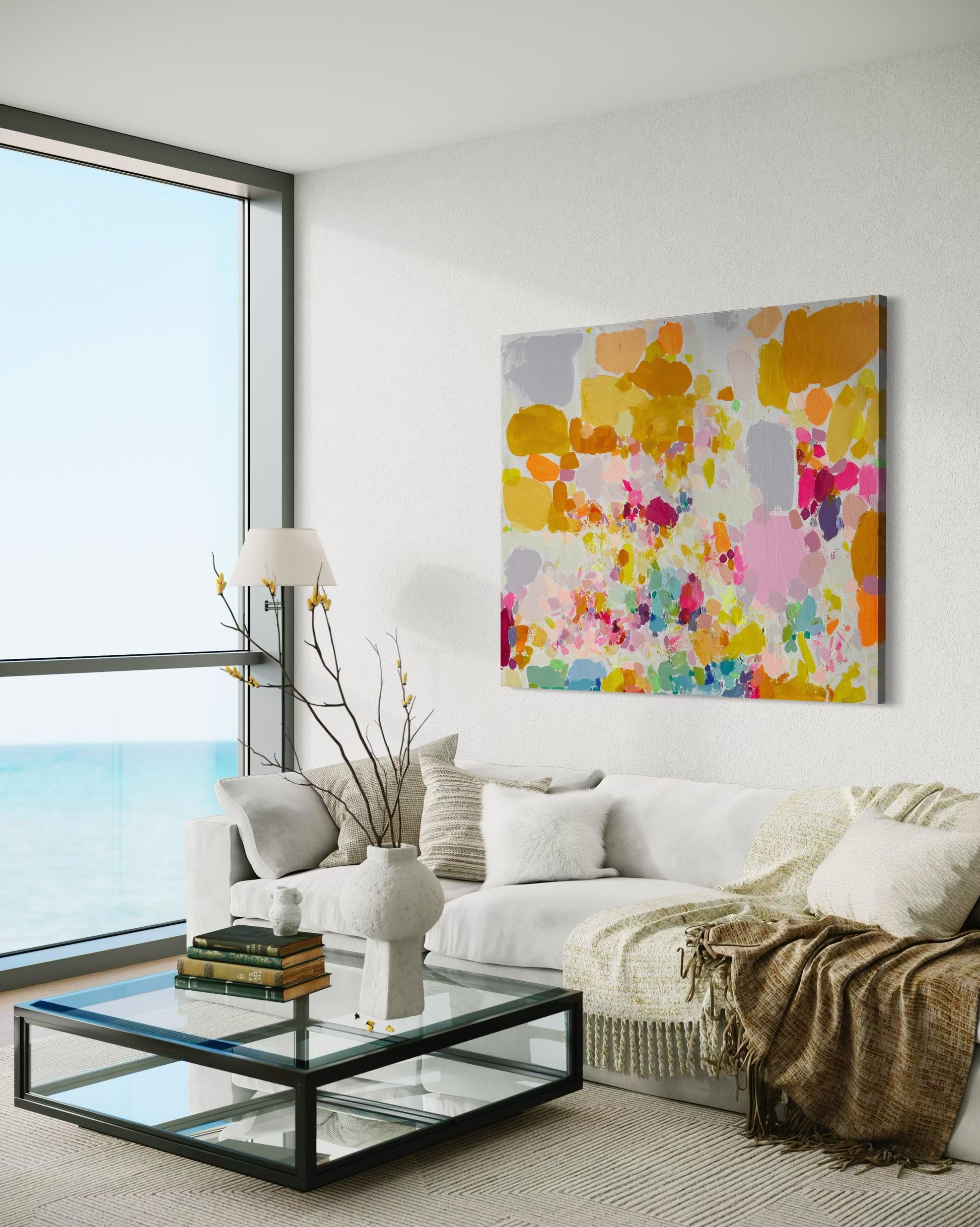 'Fragmented Rainbow: I'  112cm x 132.5cm - Kathryn Sillince Artist