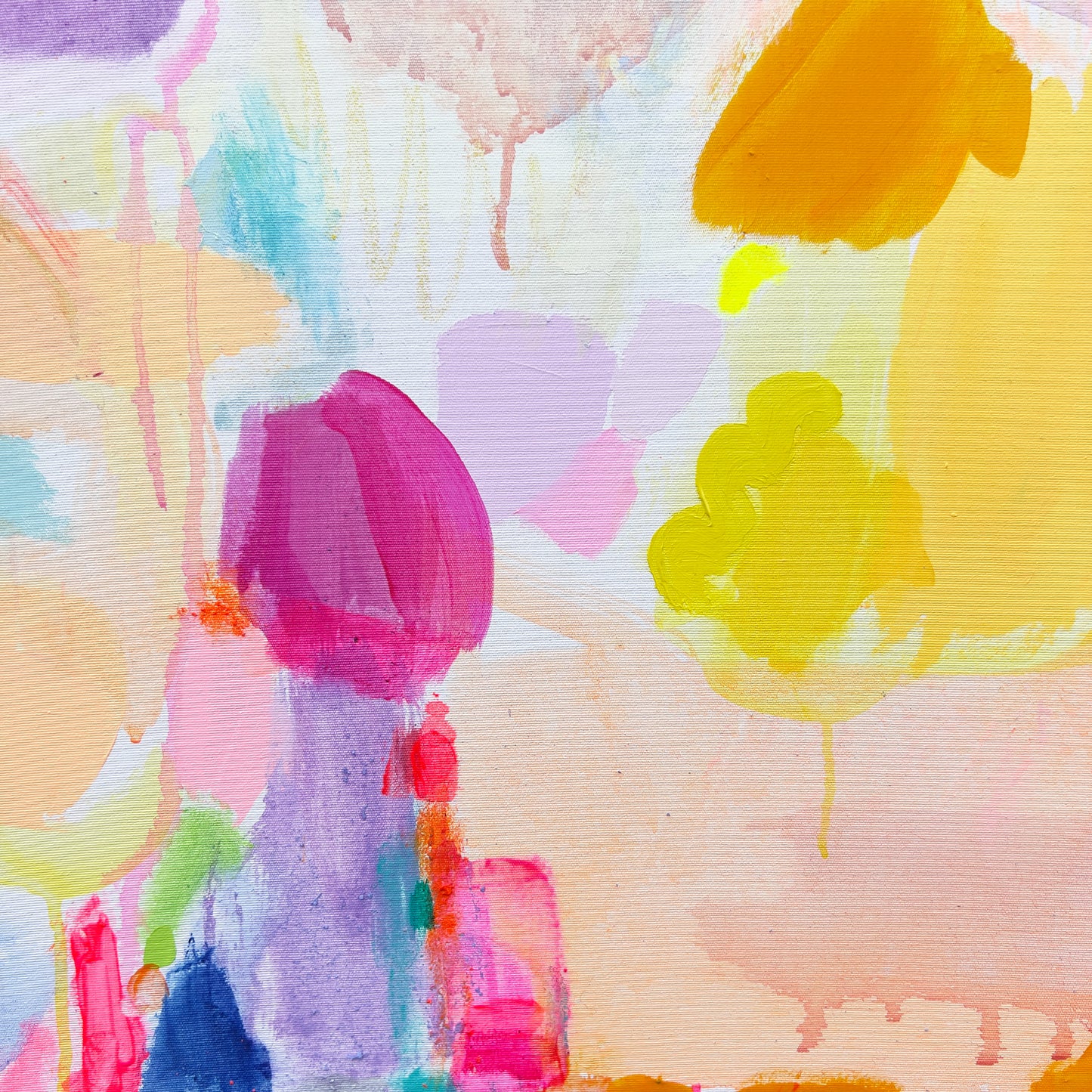 'Good Vibes Only' 122cm x 122cm - Kathryn Sillince Artist