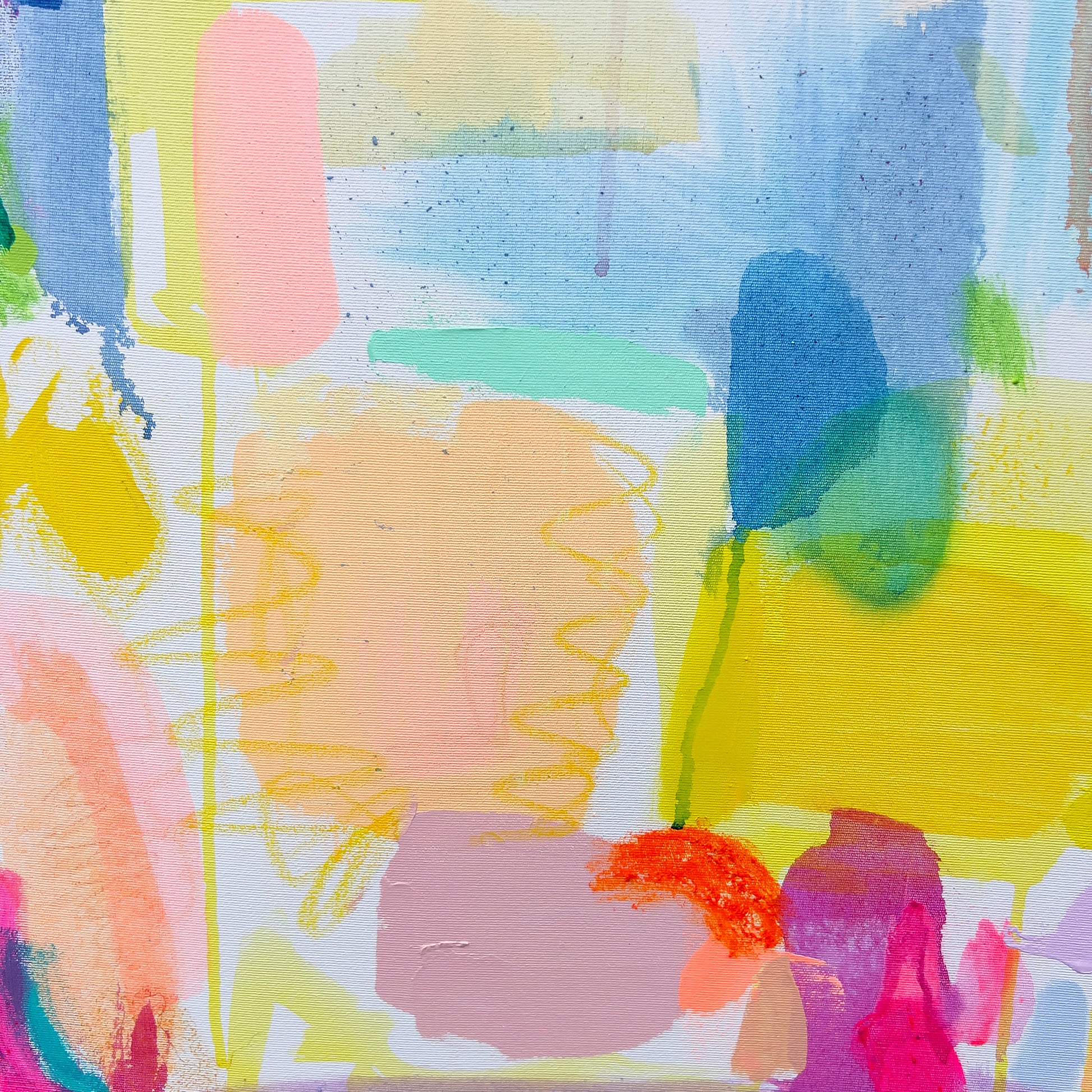 'Good Vibes Only' 122cm x 122cm - Kathryn Sillince Artist