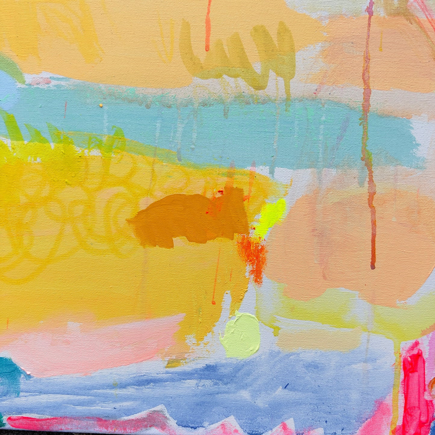 'Good Vibes Only' 122cm x 122cm - Kathryn Sillince Artist