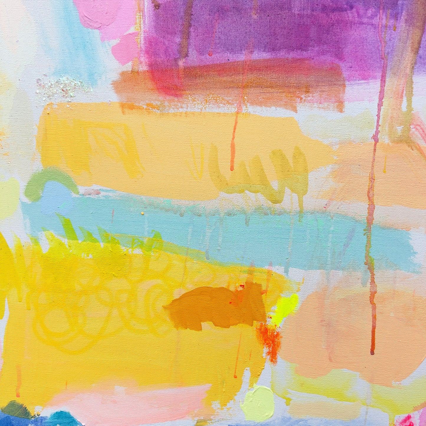 'Good Vibes Only' 122cm x 122cm - Kathryn Sillince Artist