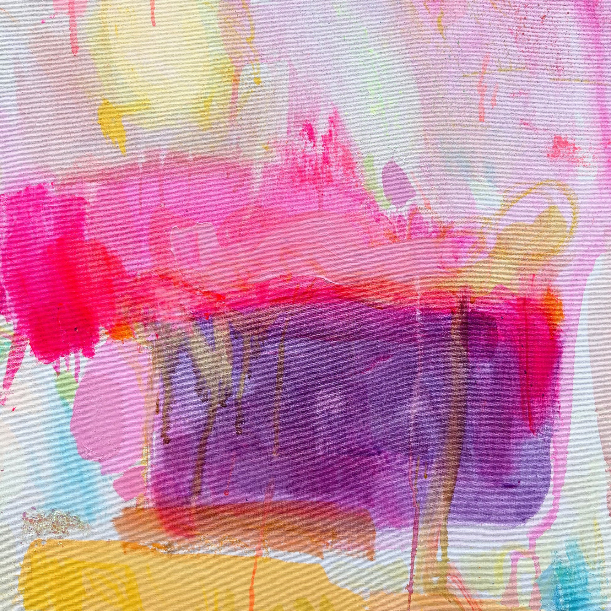 'Good Vibes Only' 122cm x 122cm - Kathryn Sillince Artist