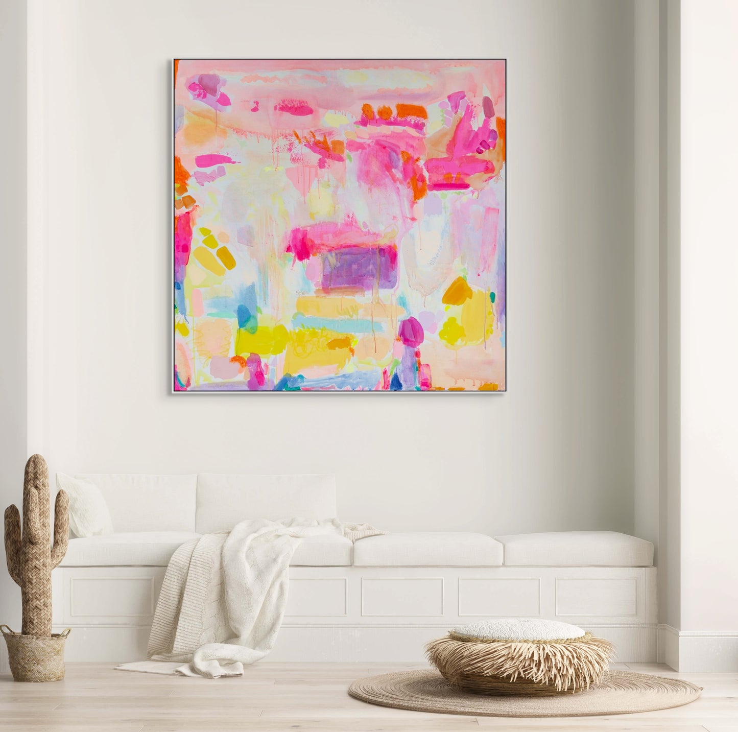 'Good Vibes Only' 122cm x 122cm - Kathryn Sillince Artist