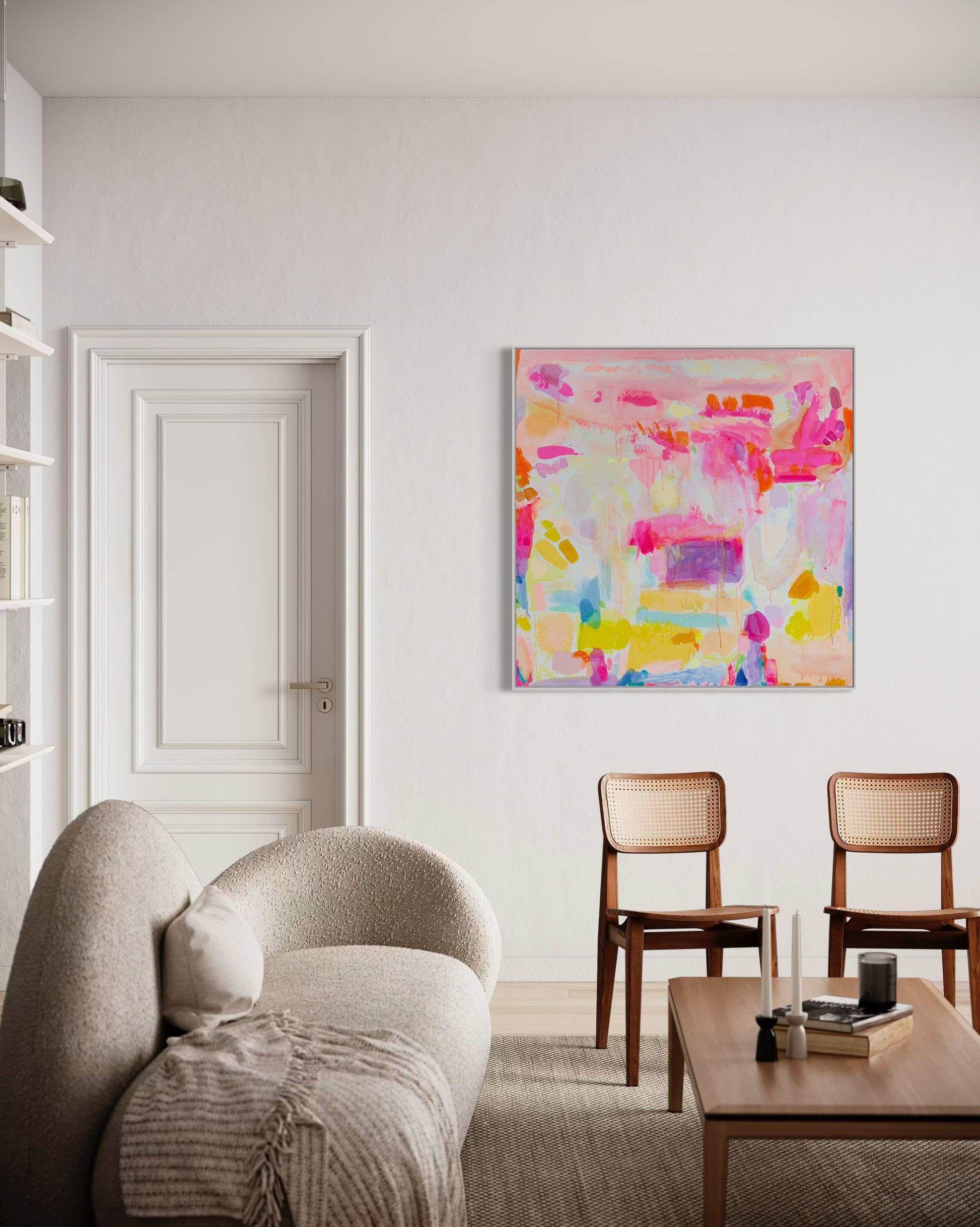 'Good Vibes Only' 122cm x 122cm - Kathryn Sillince Artist