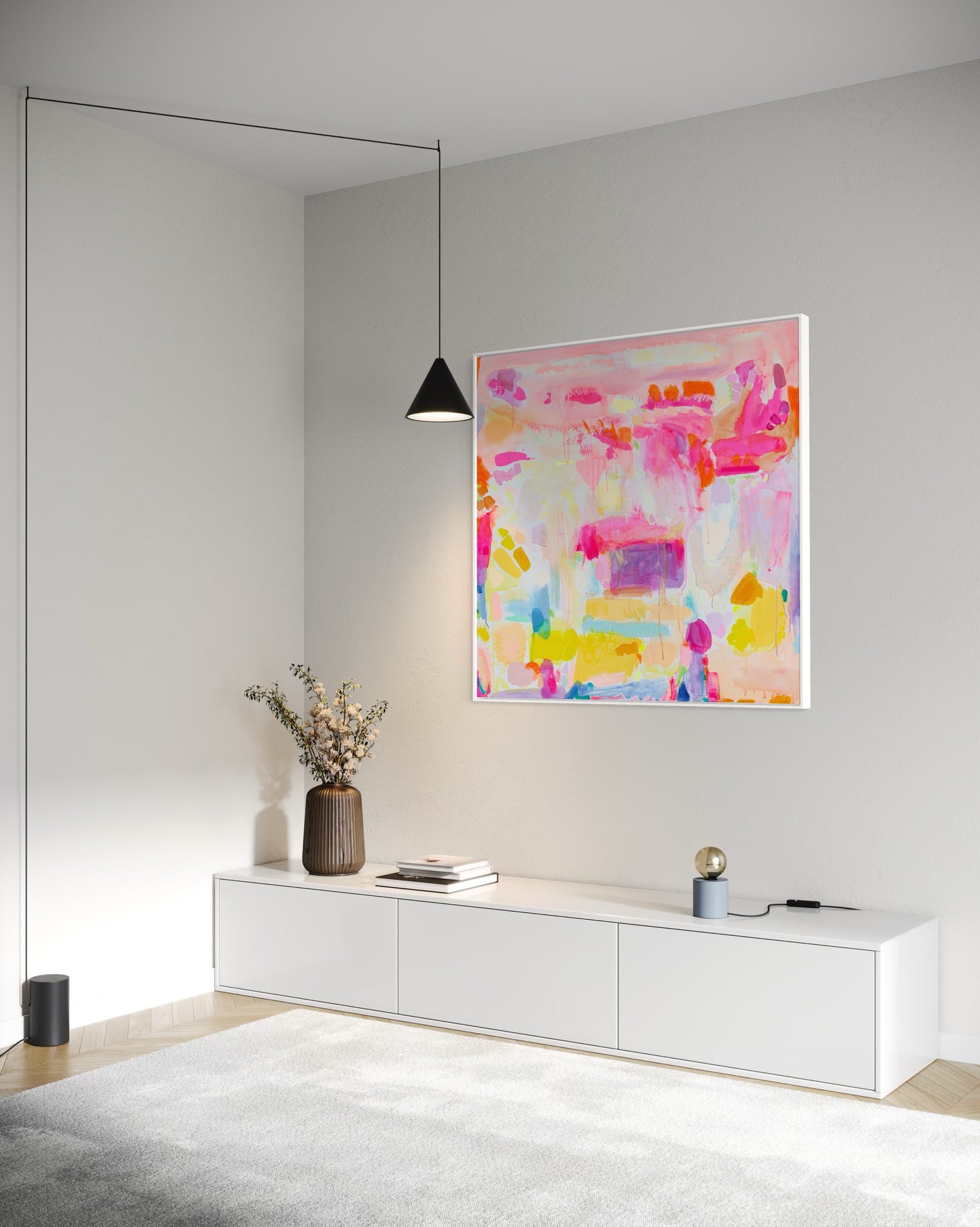 'Good Vibes Only' 122cm x 122cm - Kathryn Sillince Artist
