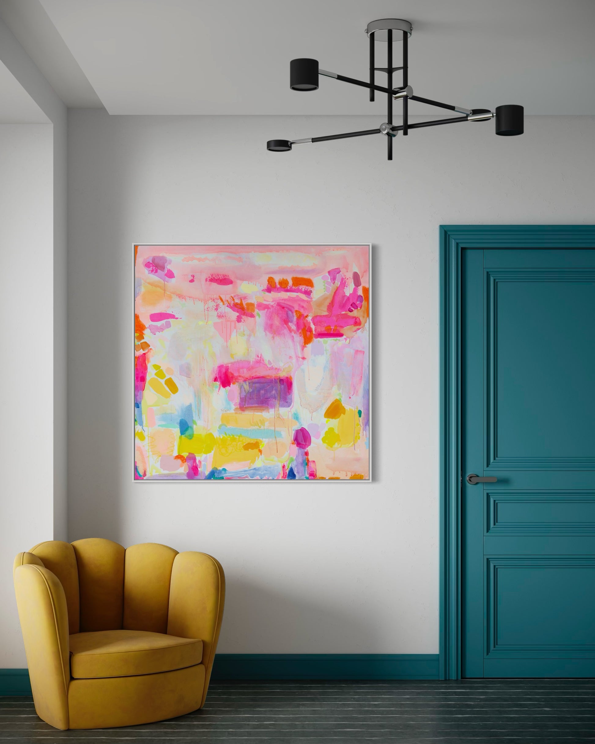 'Good Vibes Only' 122cm x 122cm - Kathryn Sillince Artist