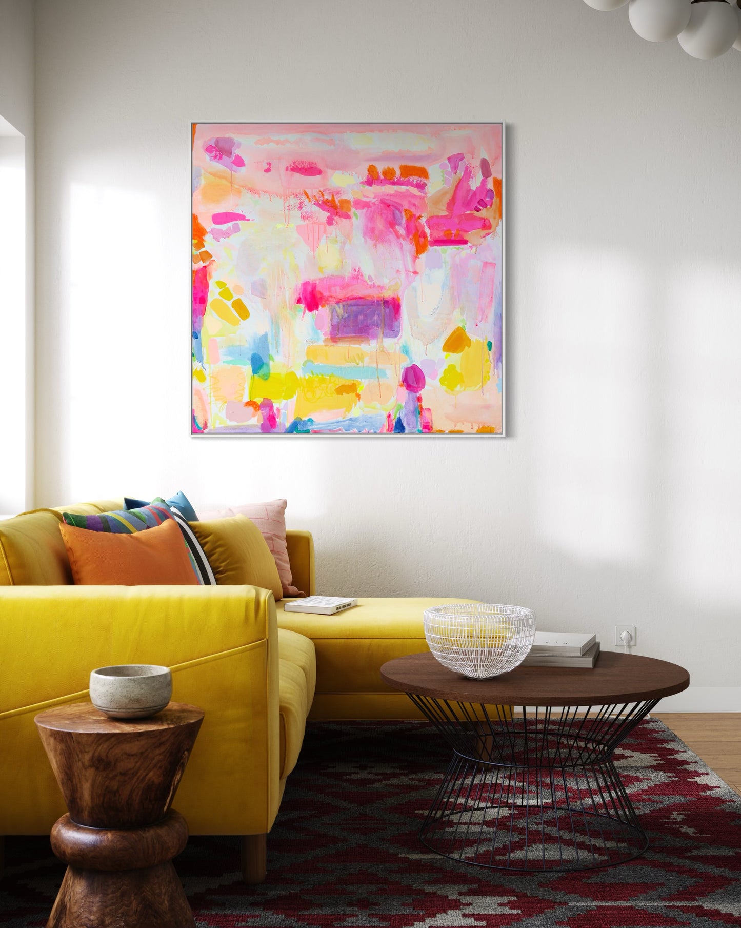 'Good Vibes Only' 122cm x 122cm - Kathryn Sillince Artist