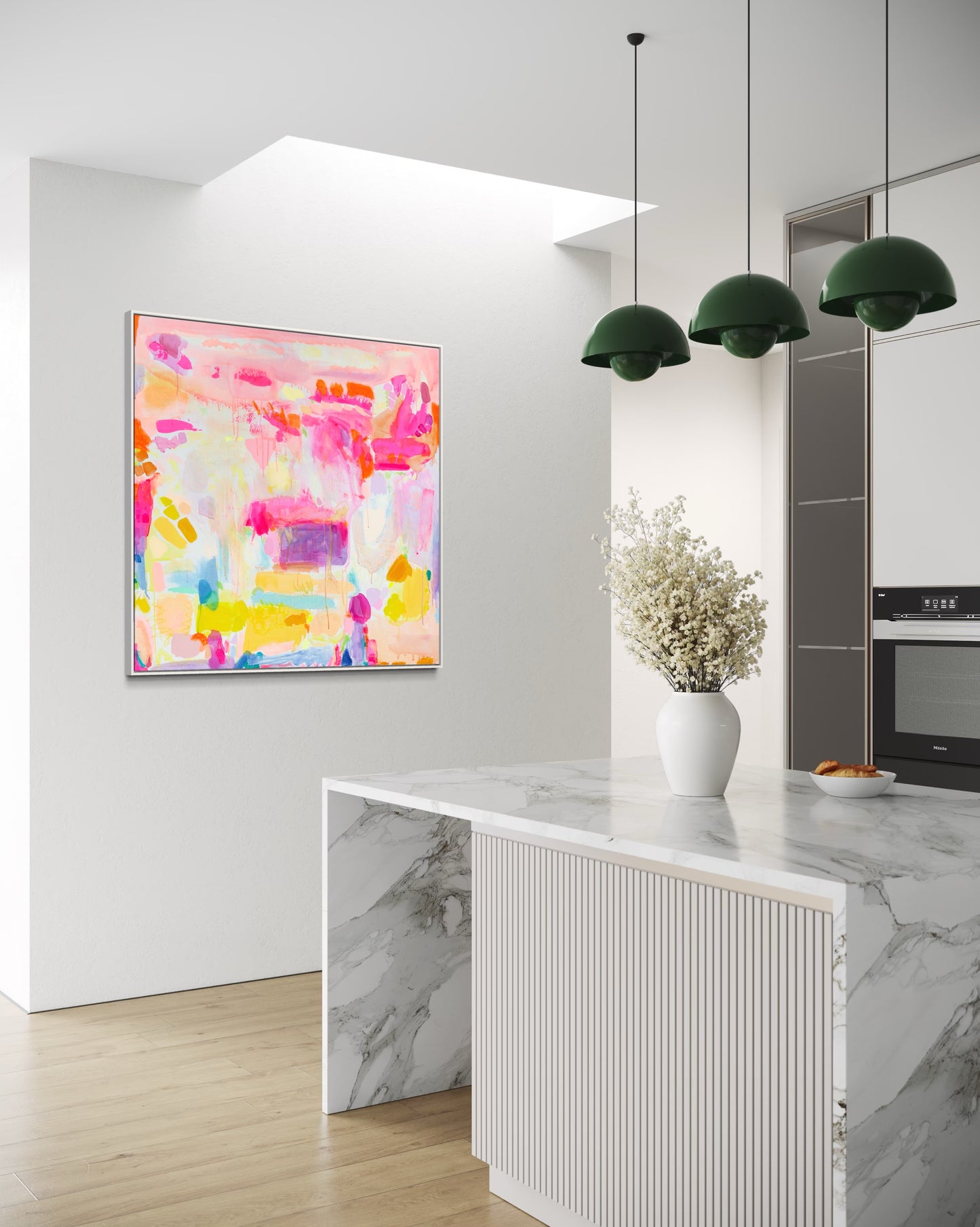'Good Vibes Only' 122cm x 122cm - Kathryn Sillince Artist
