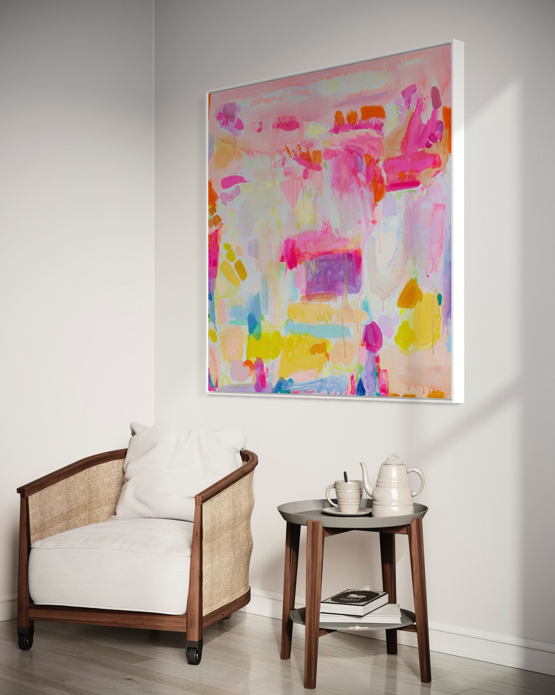 'Good Vibes Only' 122cm x 122cm - Kathryn Sillince Artist