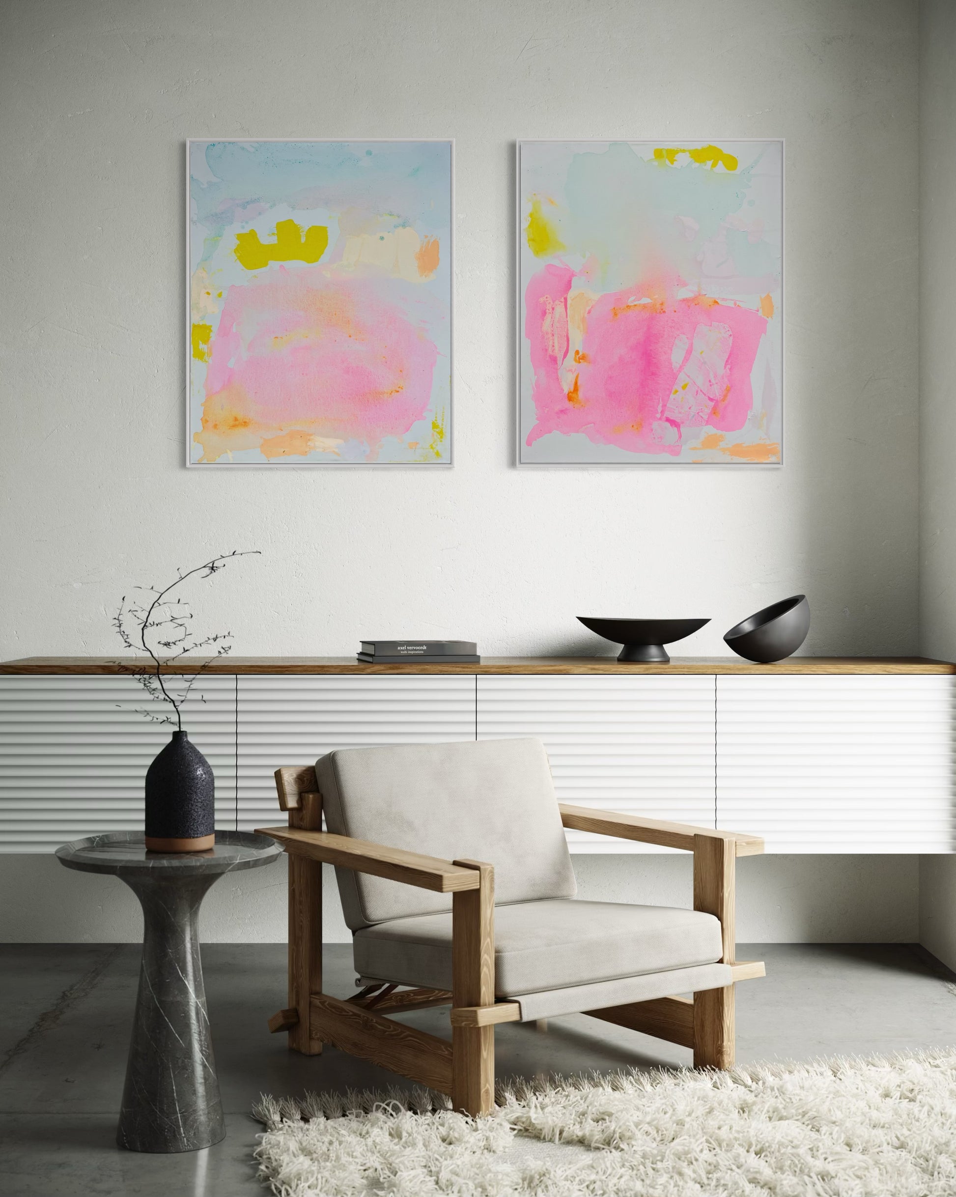 ‘Inner Glow’ duo 67cm x 88cm - Kathryn Sillince Artist
