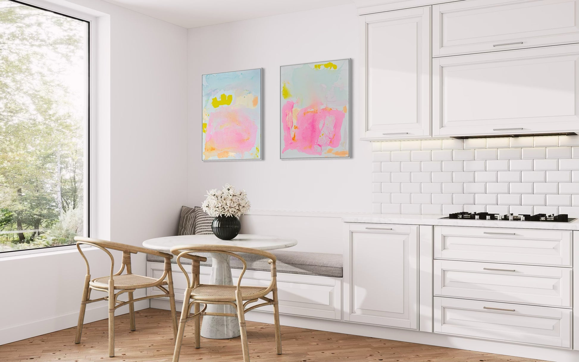 ‘Inner Glow’ duo 67cm x 88cm - Kathryn Sillince Artist