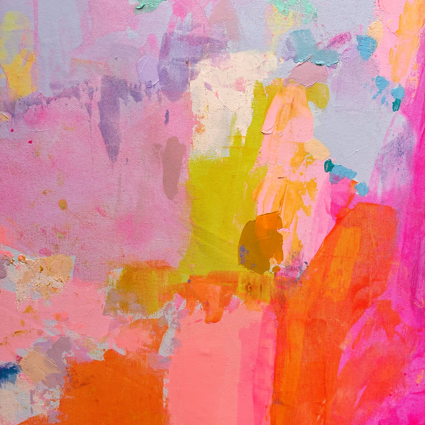 'Into The Pink ' 81.5cm x 81.5cm - Kathryn Sillince Artist