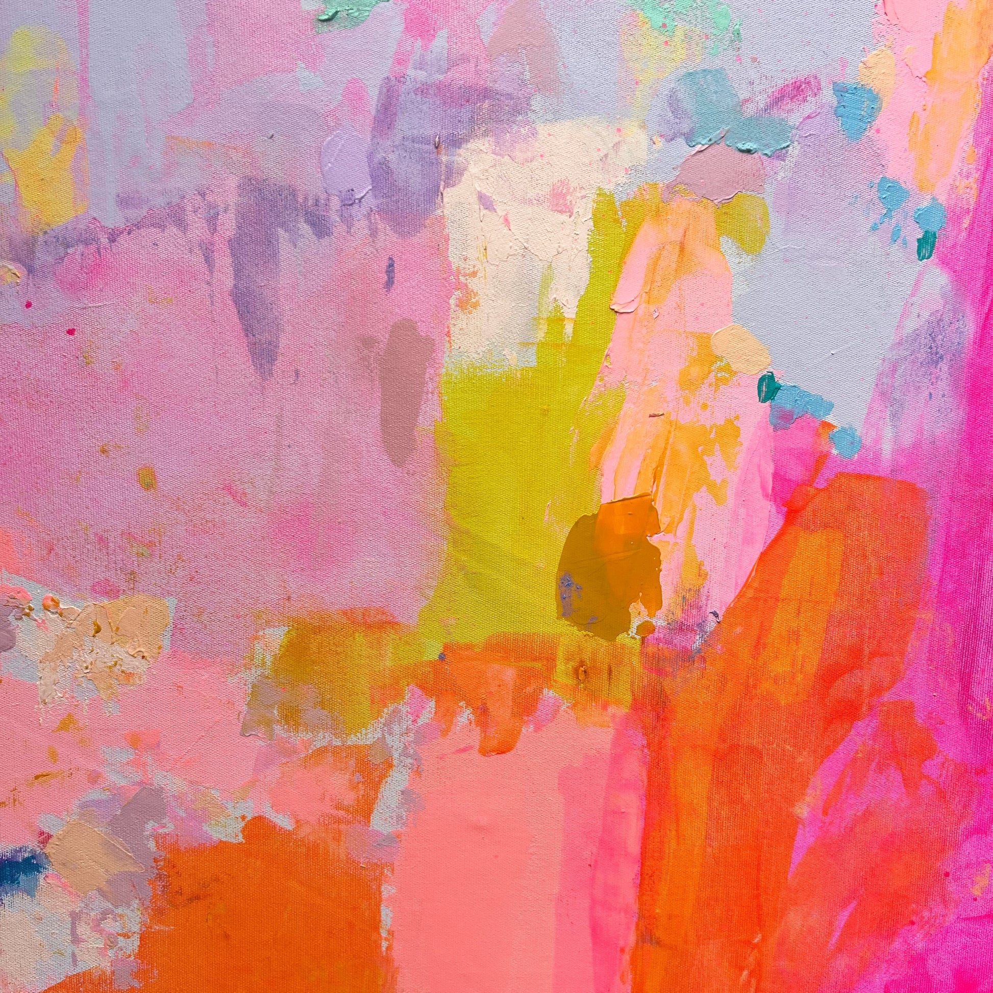 'Into The Pink ' 81.5cm x 81.5cm - Kathryn Sillince Artist