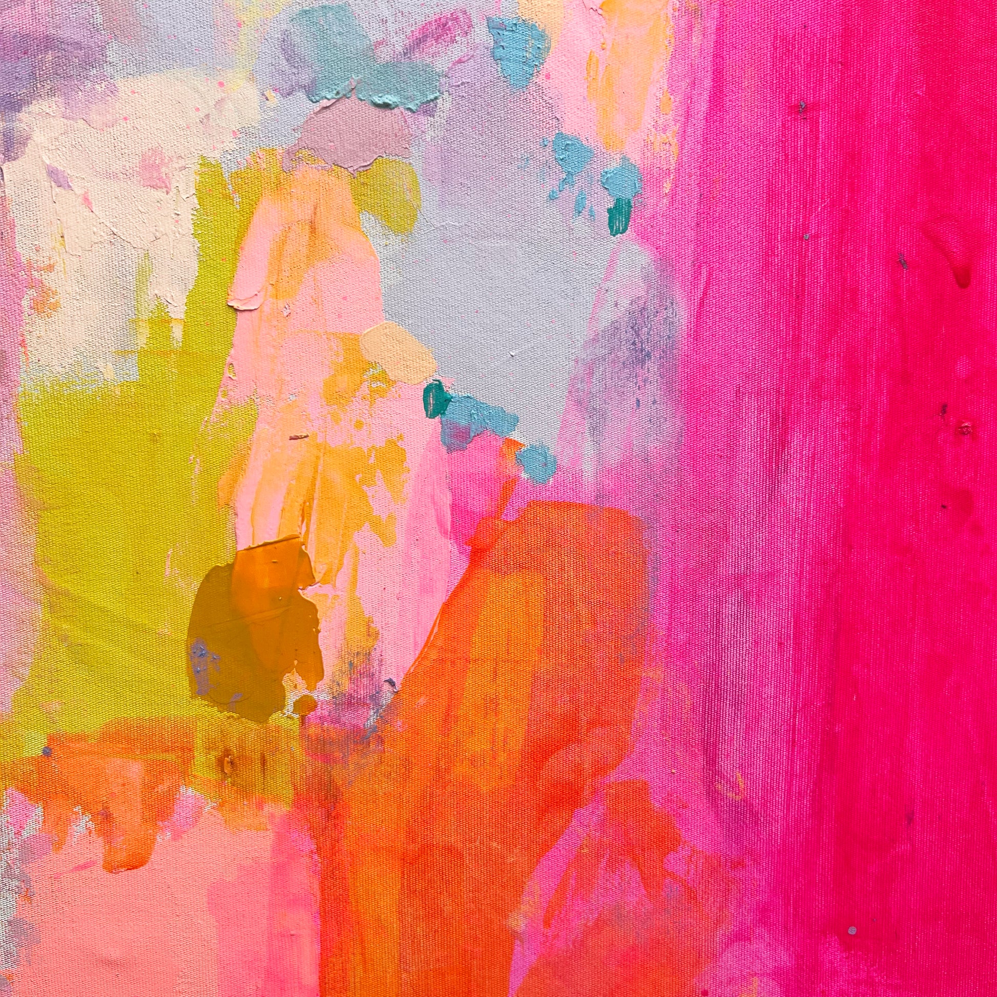 'Into The Pink ' 81.5cm x 81.5cm - Kathryn Sillince Artist