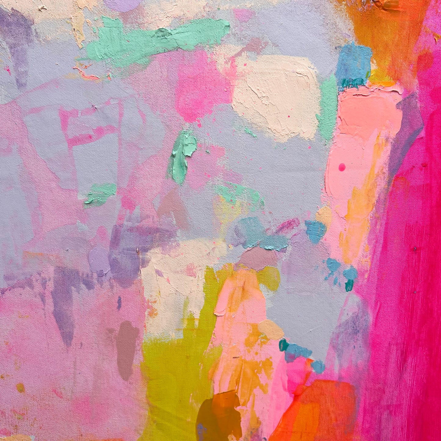 'Into The Pink ' 81.5cm x 81.5cm - Kathryn Sillince Artist