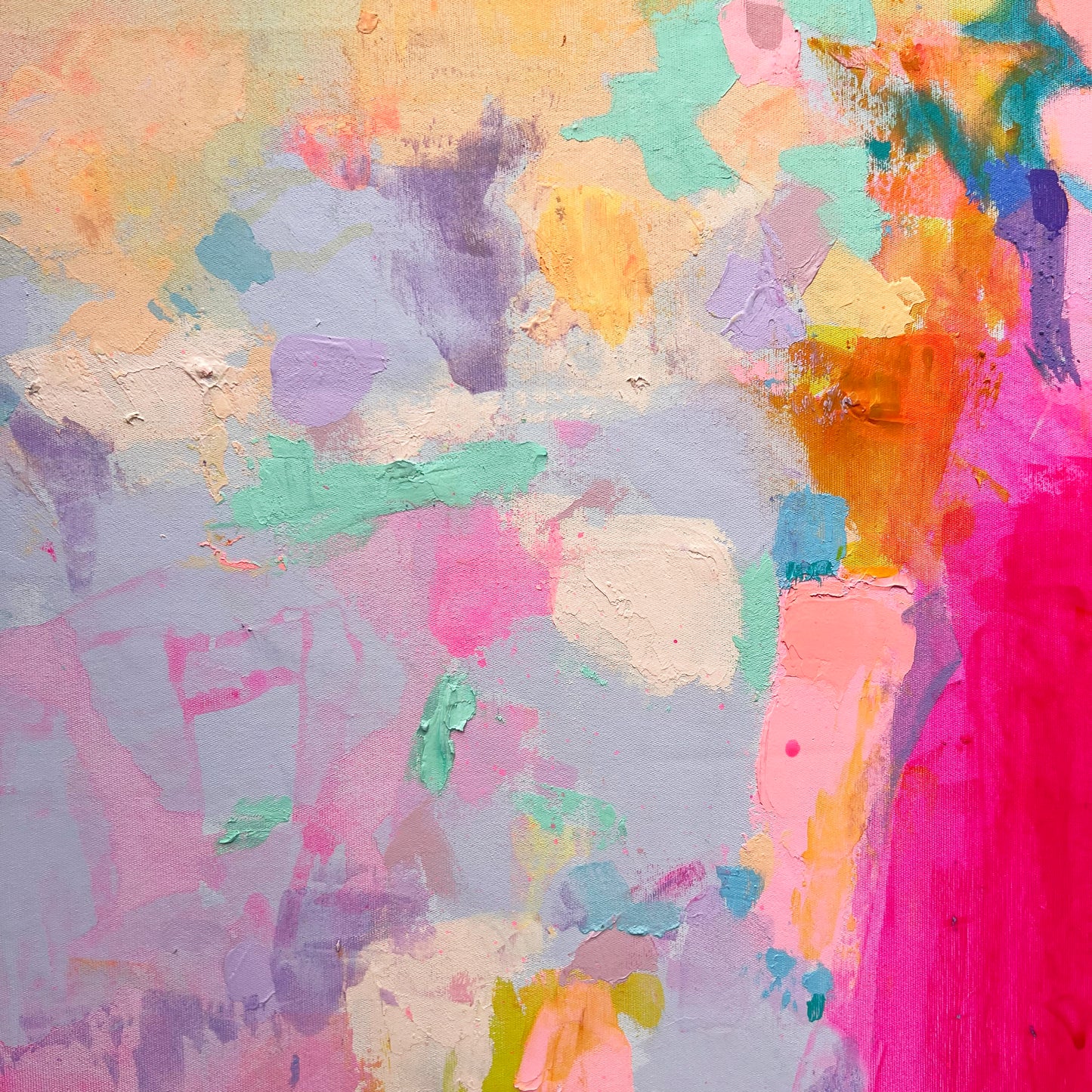'Into The Pink ' 81.5cm x 81.5cm - Kathryn Sillince Artist