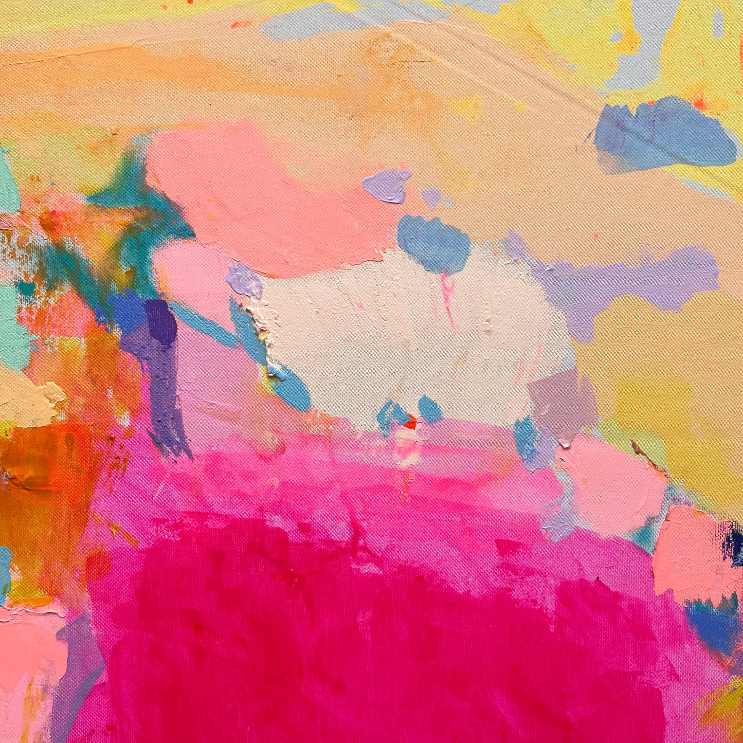 'Into The Pink ' 81.5cm x 81.5cm - Kathryn Sillince Artist