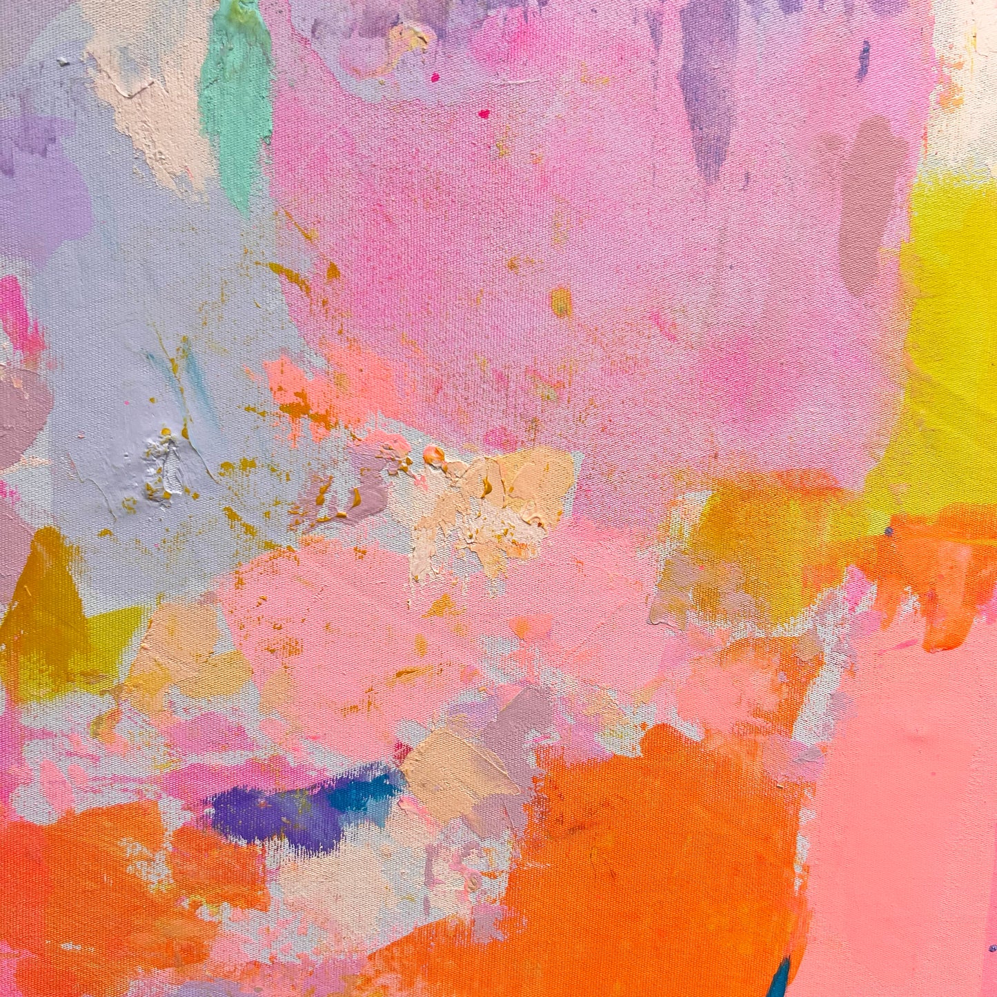 'Into The Pink ' 81.5cm x 81.5cm - Kathryn Sillince Artist