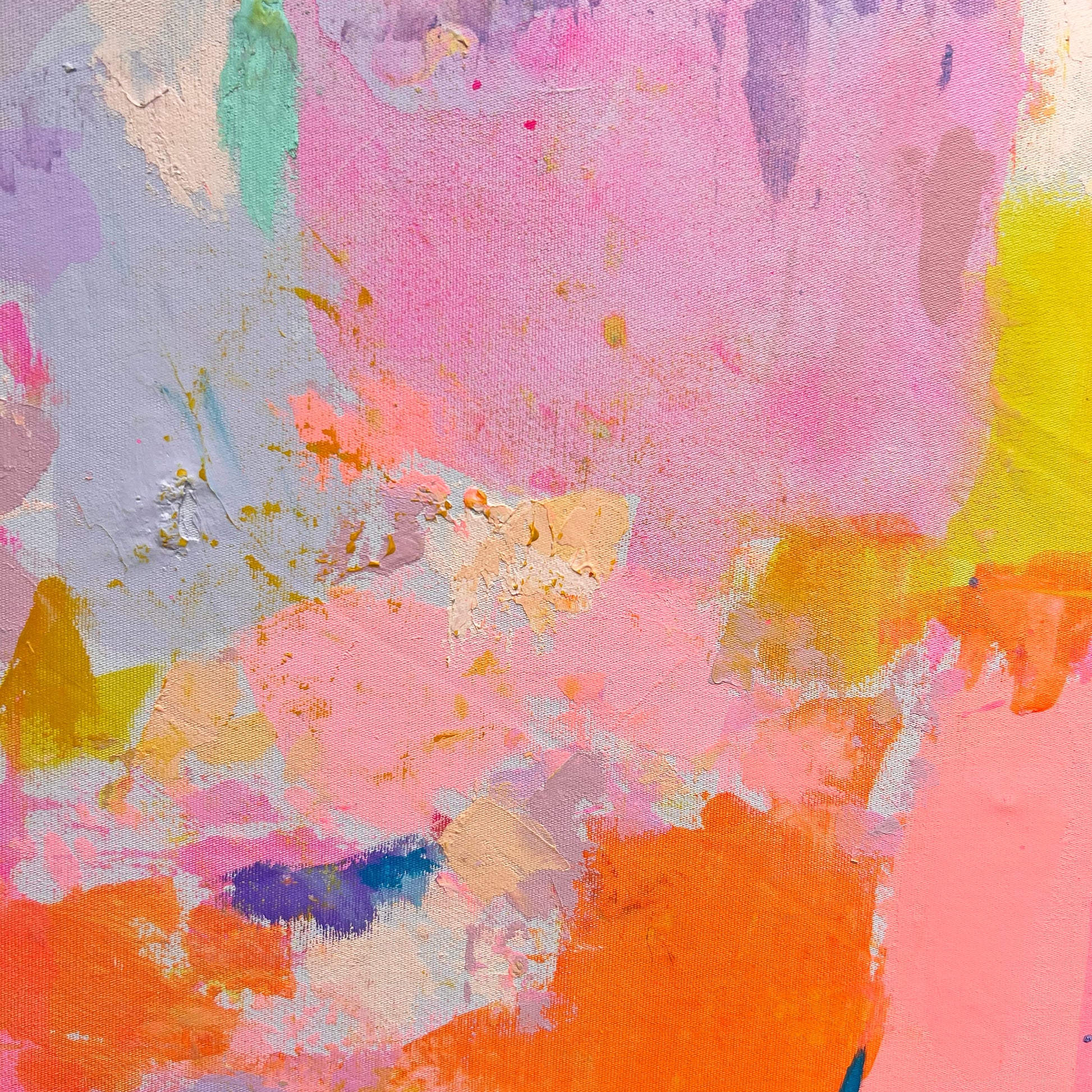 'Into The Pink ' 81.5cm x 81.5cm - Kathryn Sillince Artist