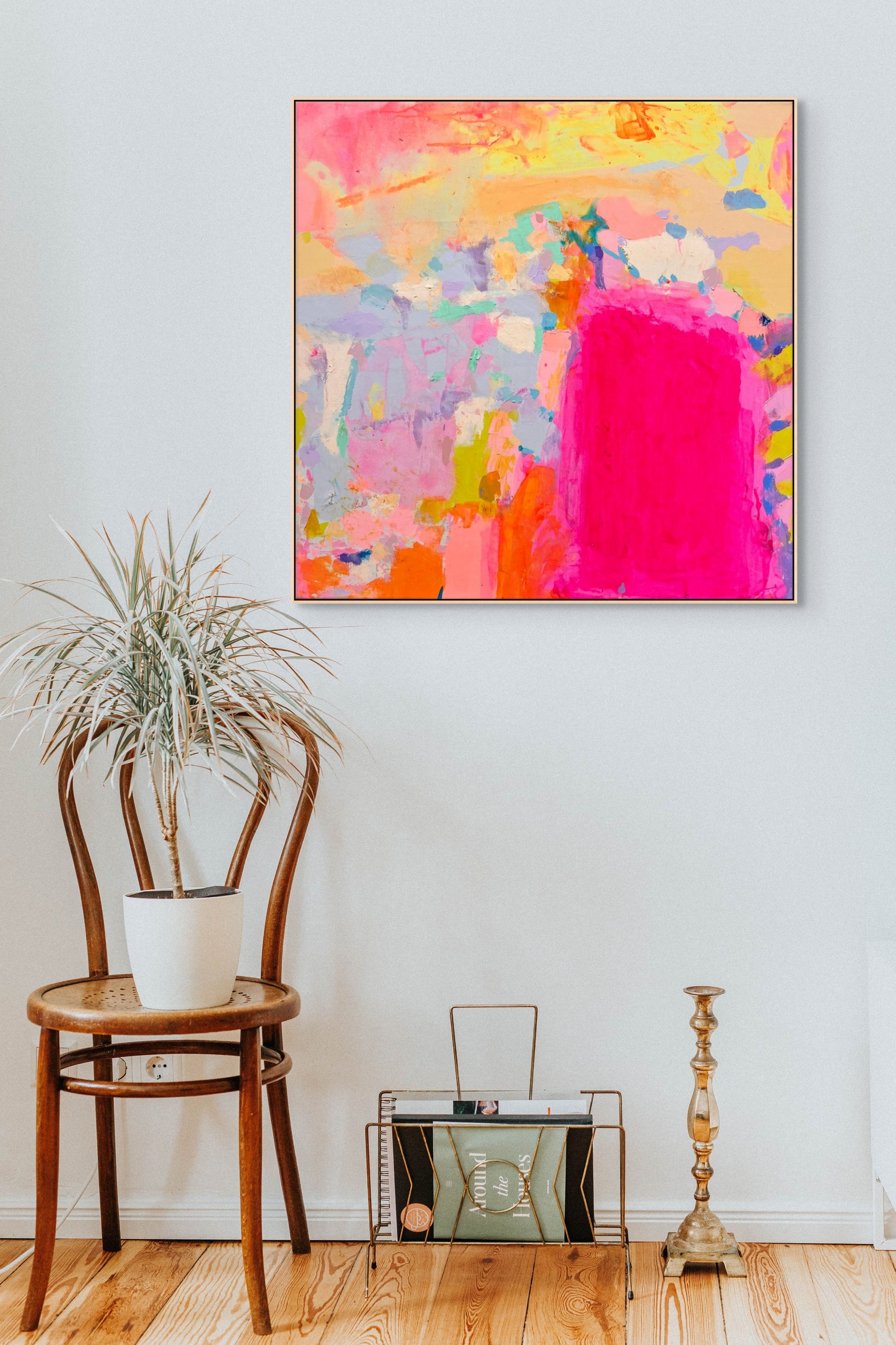 'Into The Pink ' 81.5cm x 81.5cm - Kathryn Sillince Artist